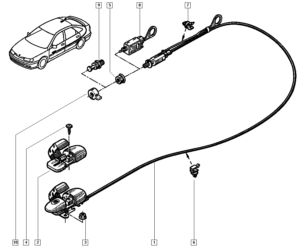 7703079668 MOUNTING CLAMP RENAULT