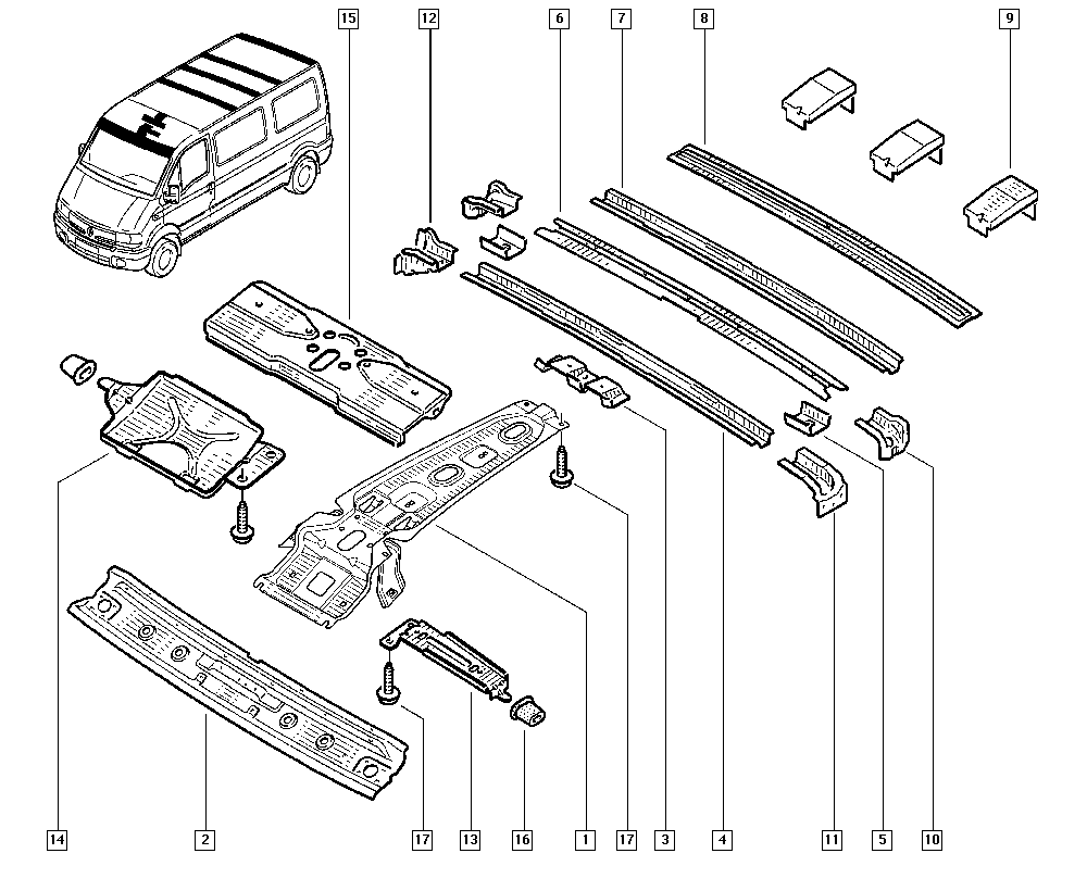7703081134 Clip, tapacubos RENAULT
