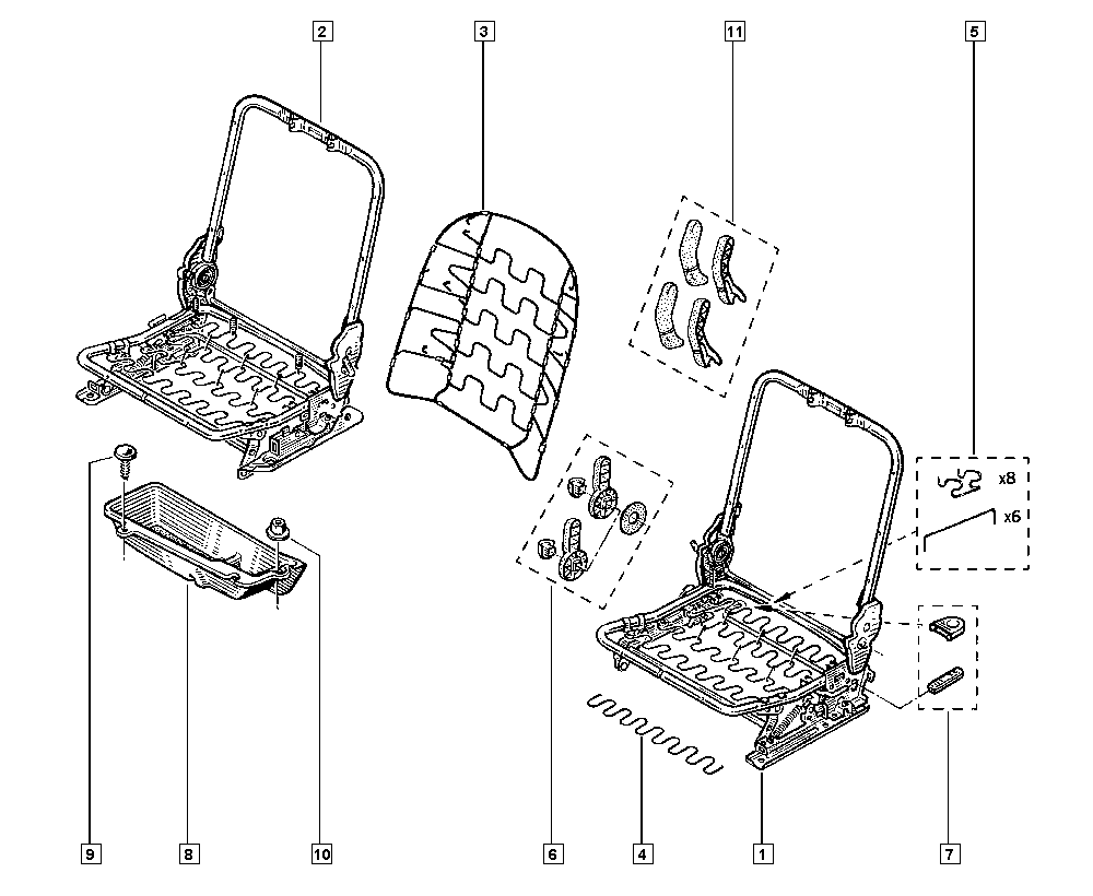 7703077356 Clip, tapacubos RENAULT