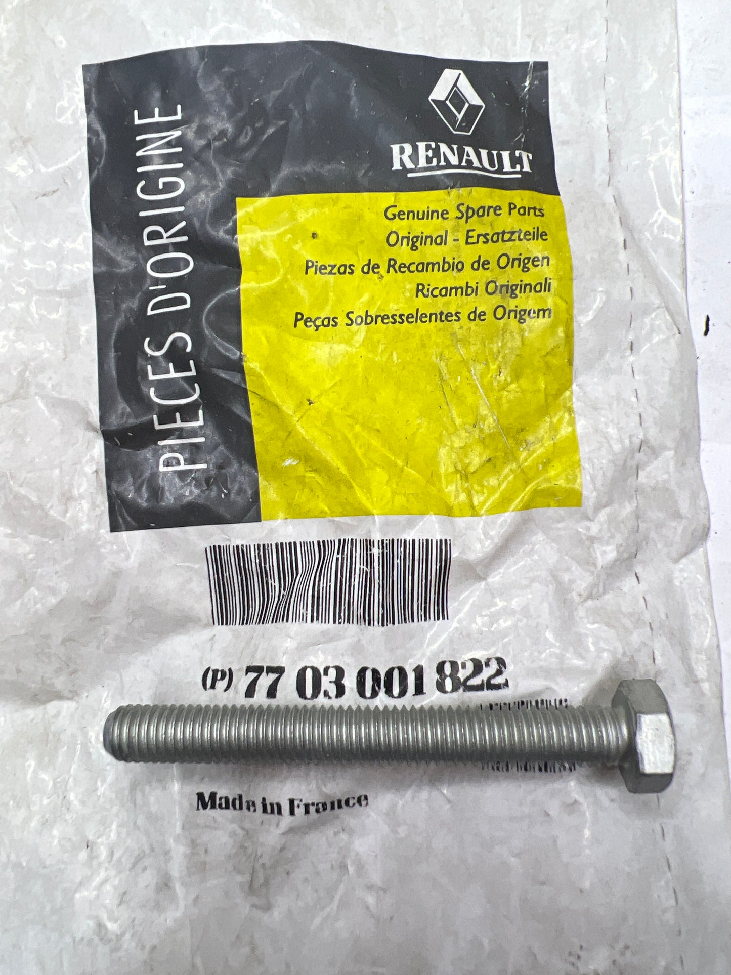 7703001822 TORNILLO M8X70 RENAULT