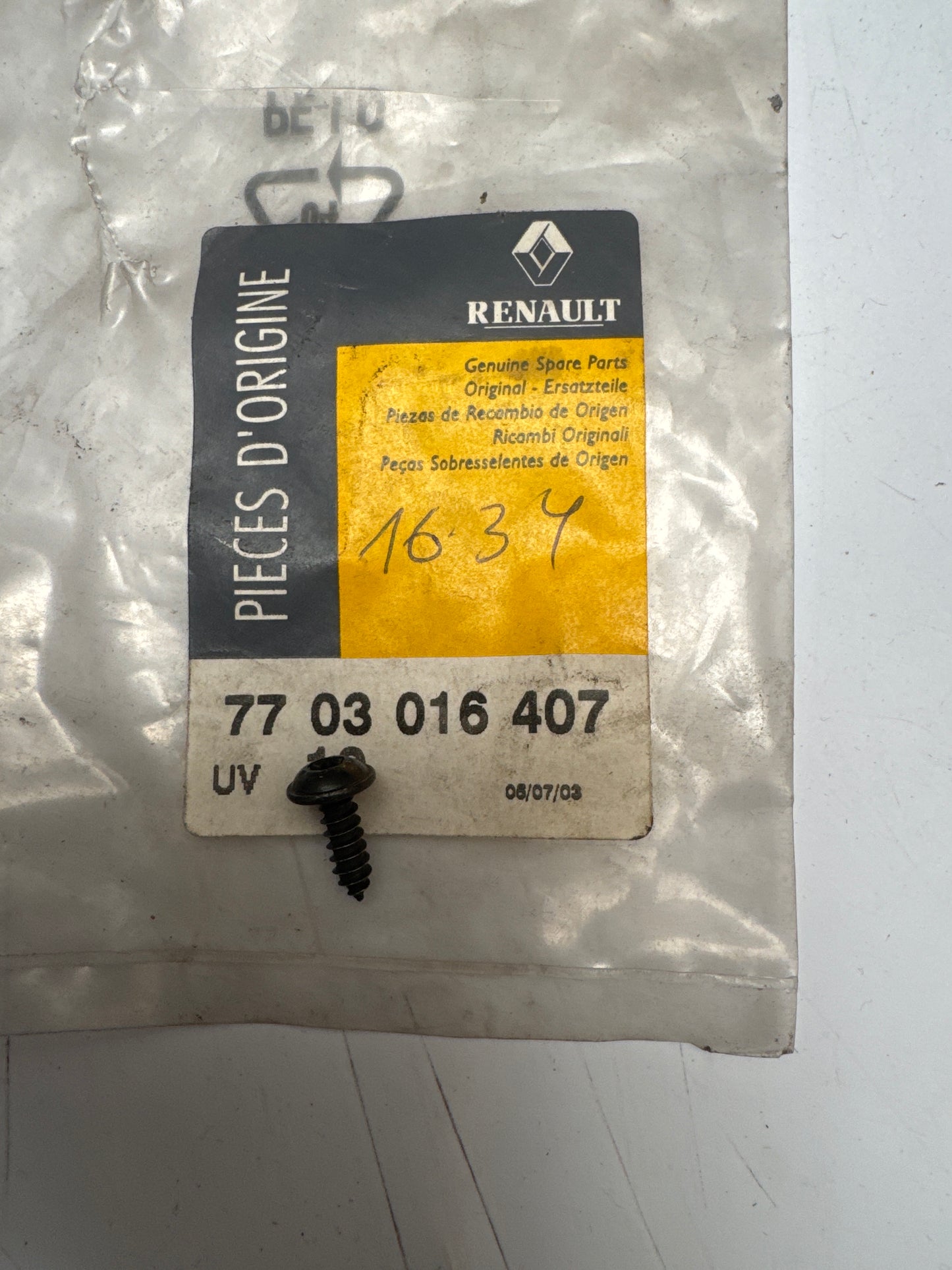 7703016407, TORNILLO 4,2X13, Renault