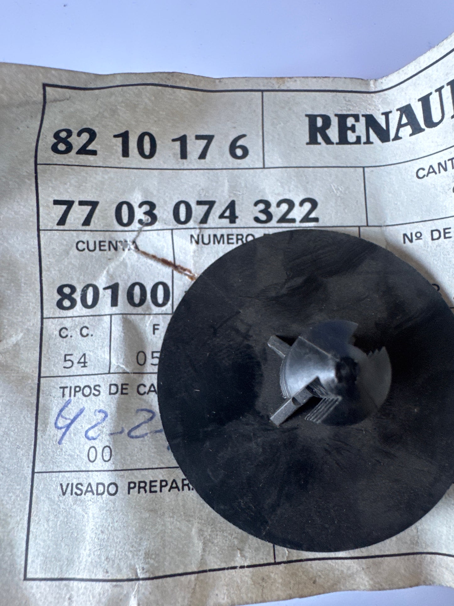 7703074322, OBTURADOR, Renault
