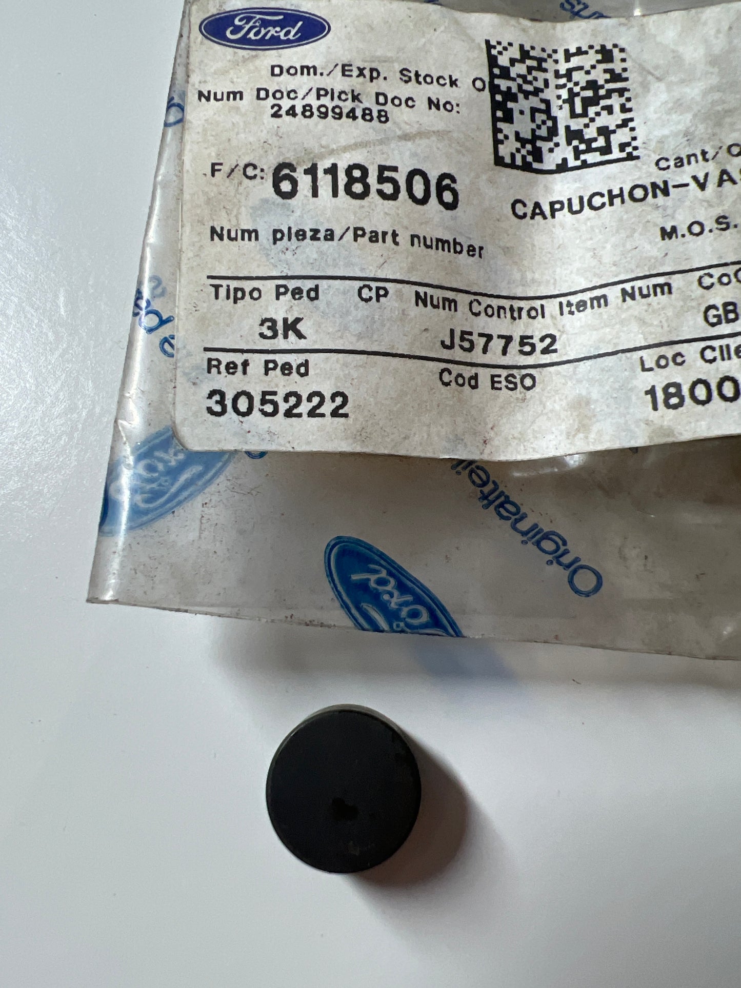 6118506, CUBIERTA - VÁSTAGO DE VÁLVULA, Ford