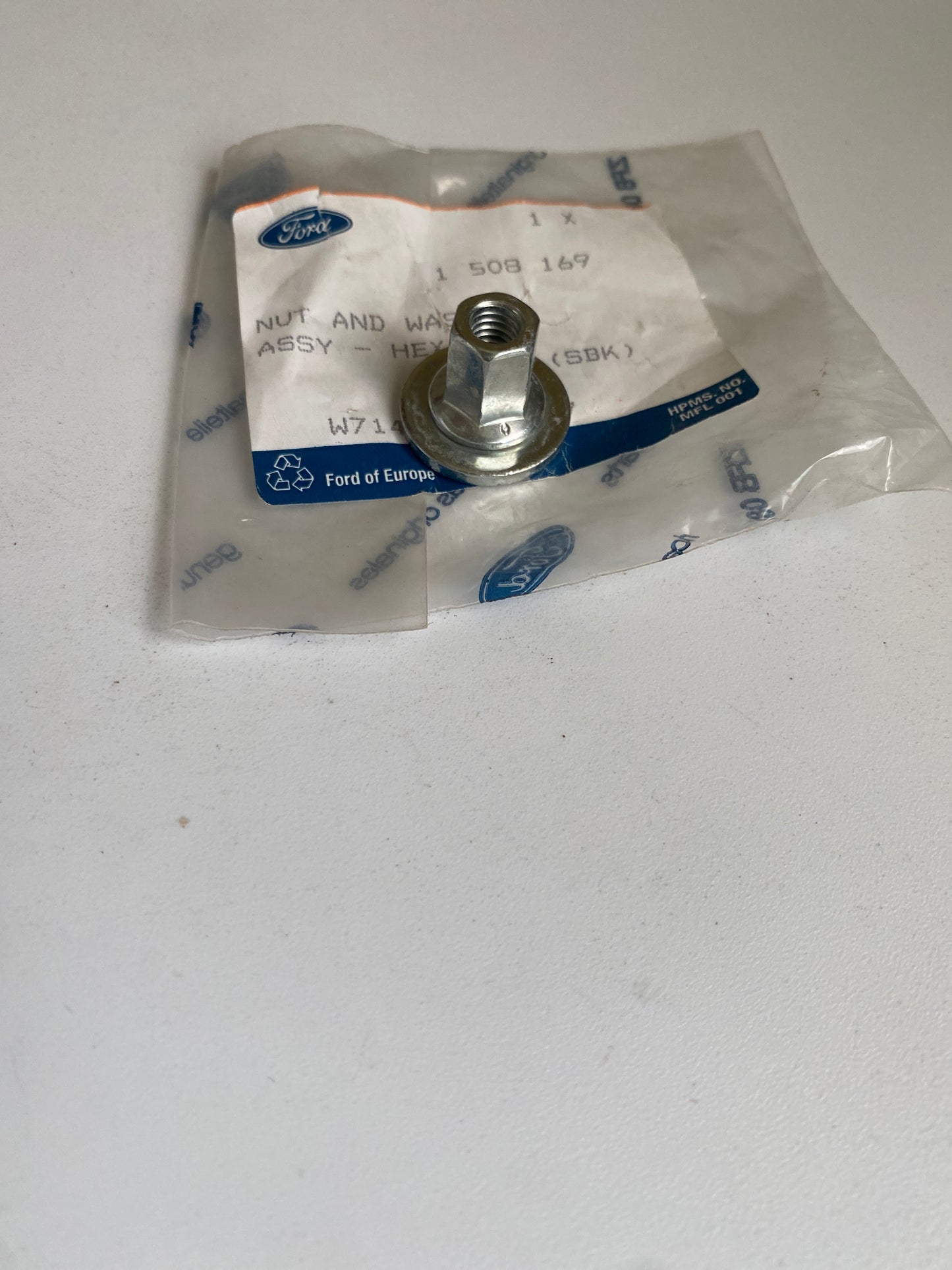 1508169, PORCA HEXAGONAL COM ANILH, Ford