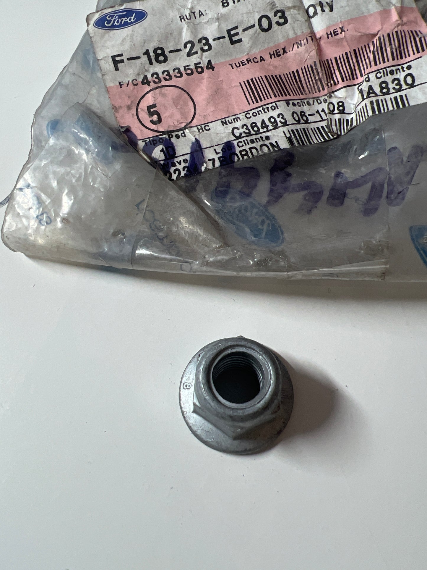 4333554, TUERCA HEXAGONAL, Ford