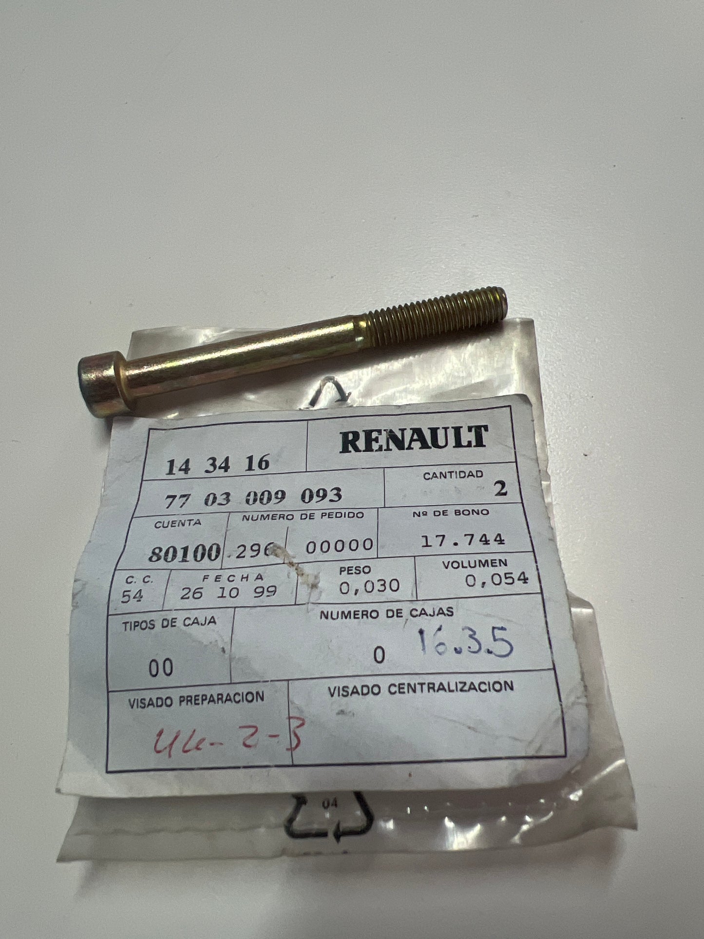 7703009093 - TRN FIJ SOPORTE - Renault