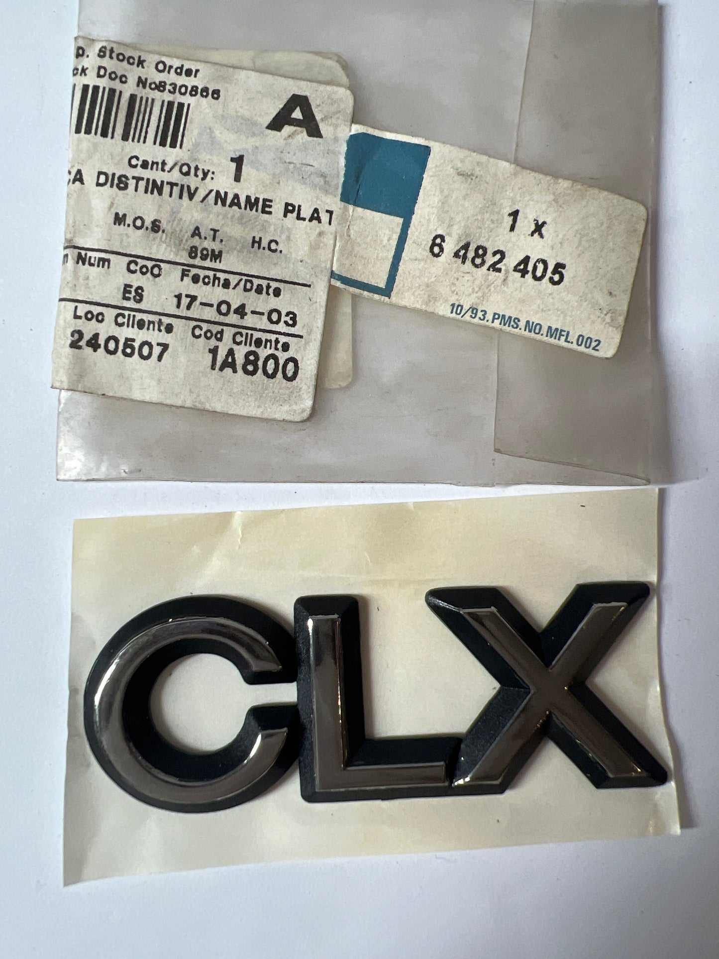 6482405, PLACA DE IDENTIFICACIÓN AU, Ford