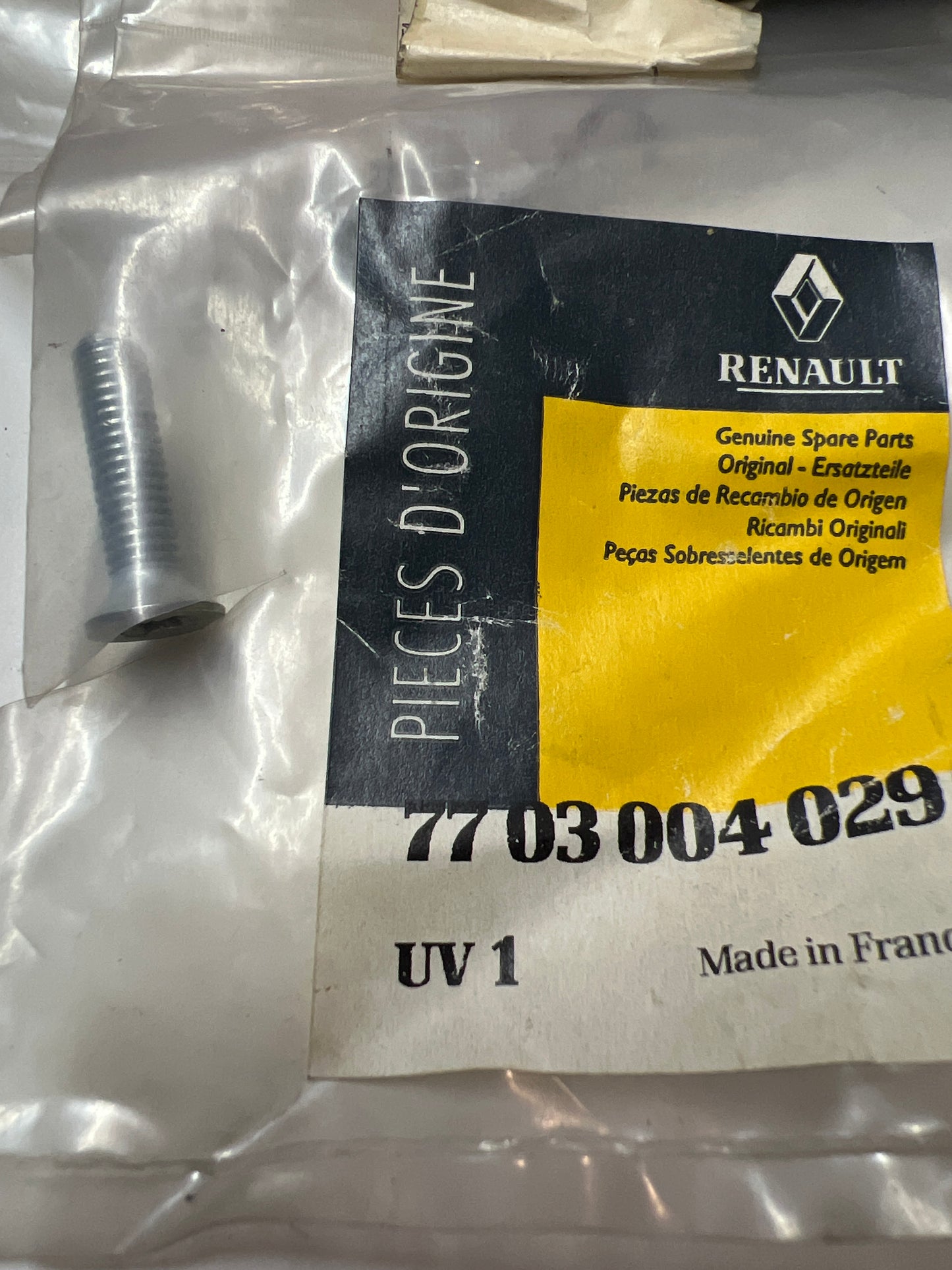 7703004029 TORNILLO CERRA RENAULT