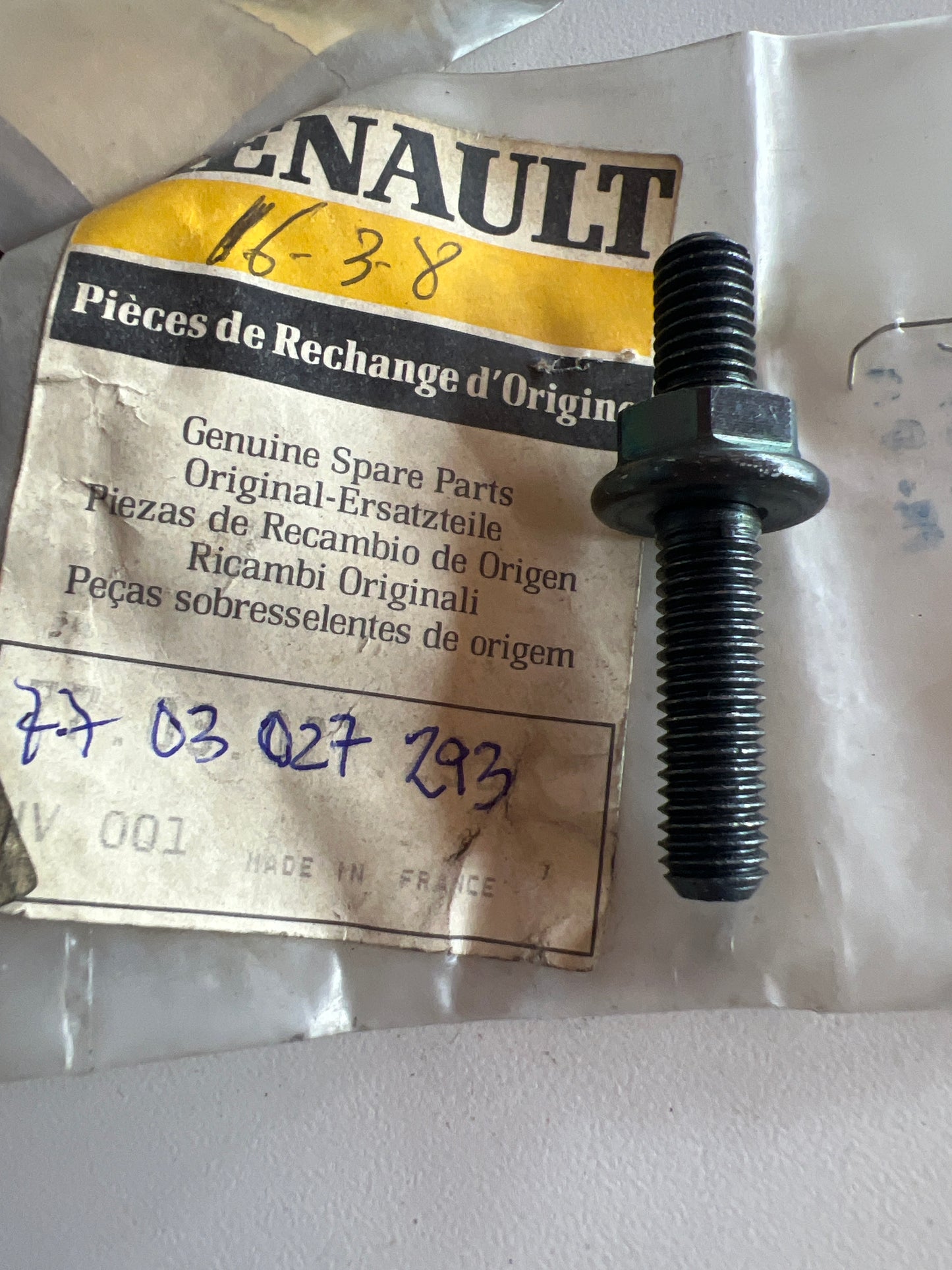 7703027293 STUD MANIFOLD RENAULT