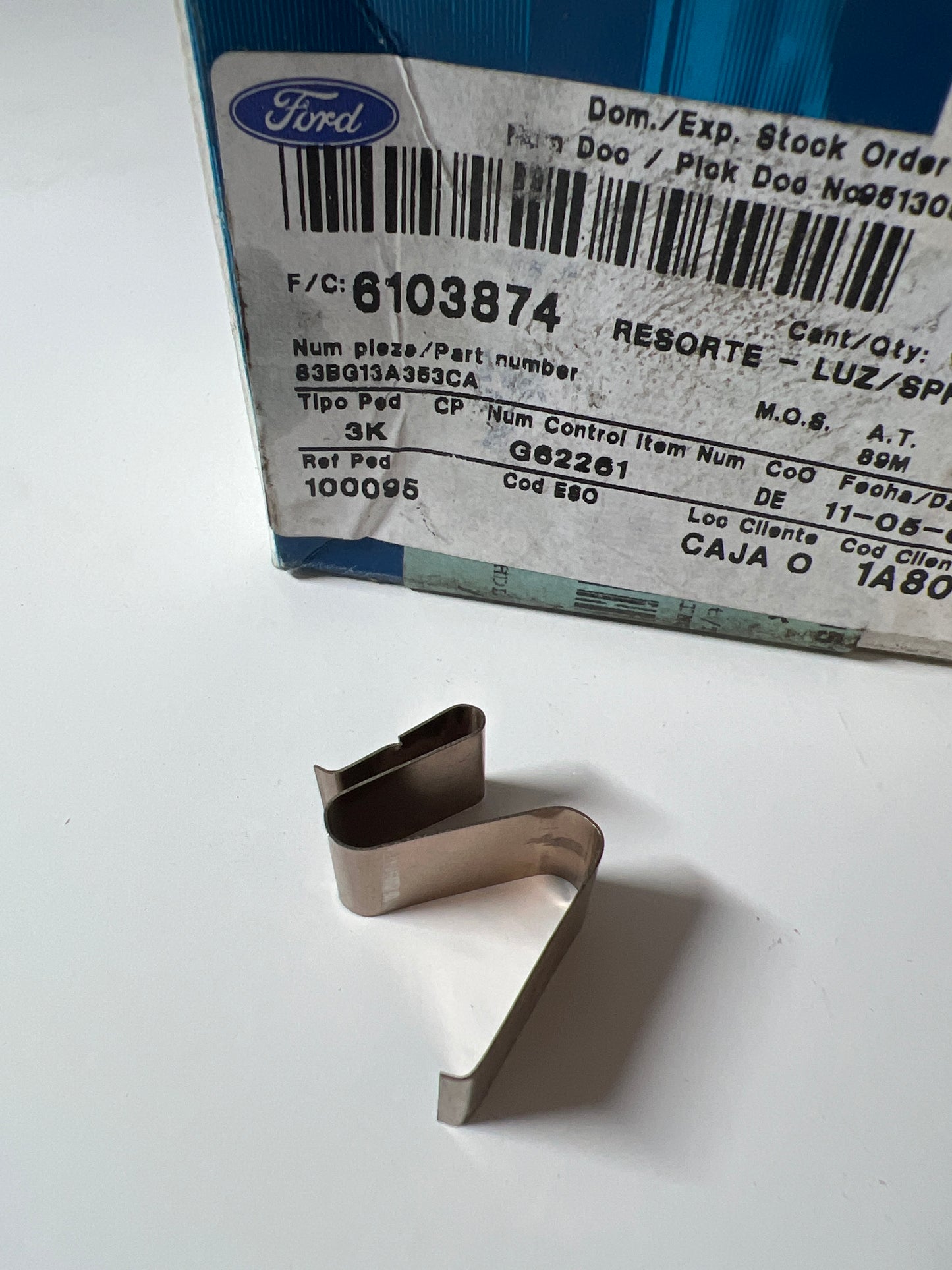 6103874, MUELLE - LUZ DE INTERMITENTES, Ford