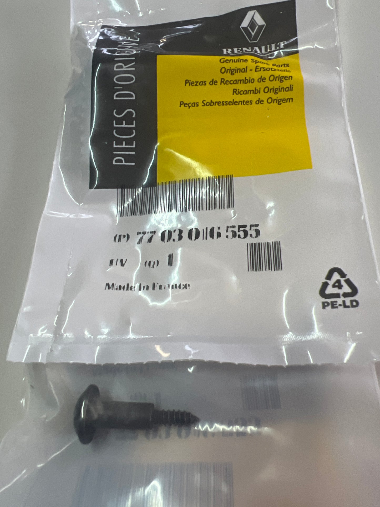 7703016555 - TORNILLO - Renault