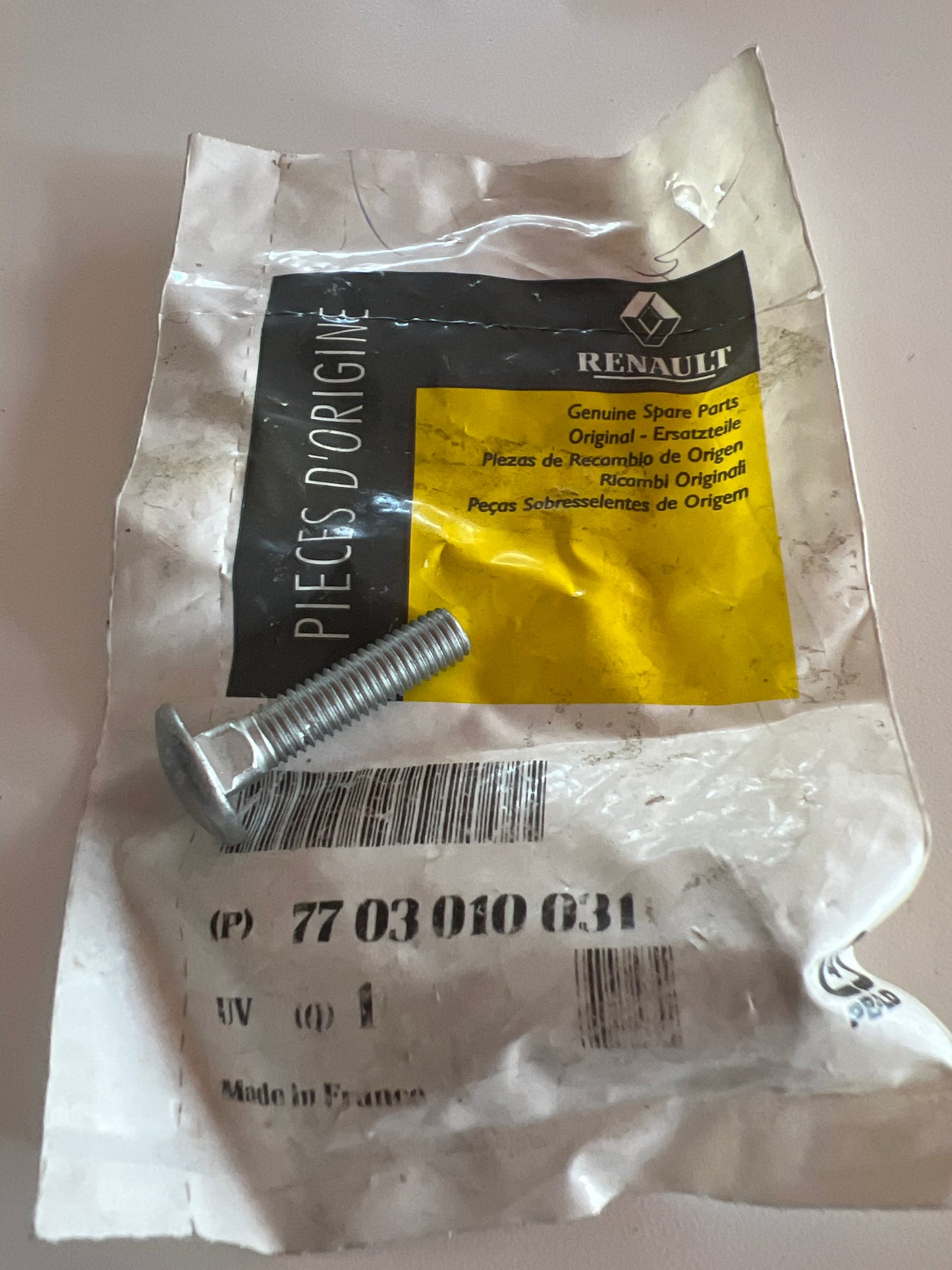 7703010031 TORNILLO RENAULT