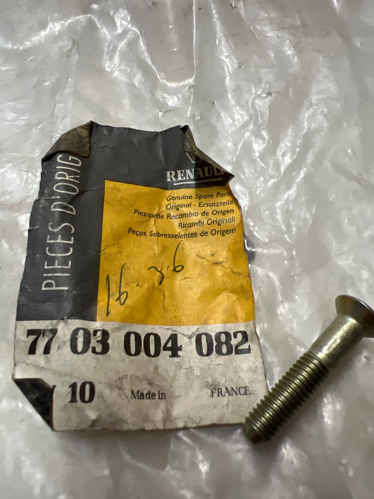 7703004082 - TORNILLO F M6X100 - Renault