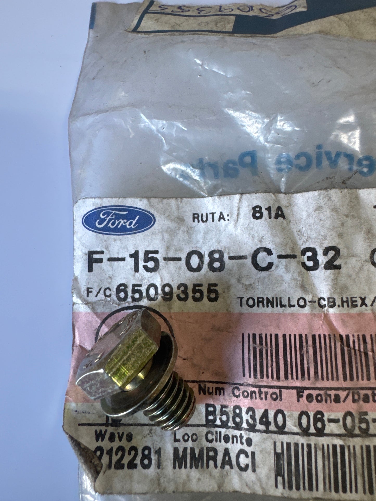 6509355 - VIS-TETE HEXAG. - Ford