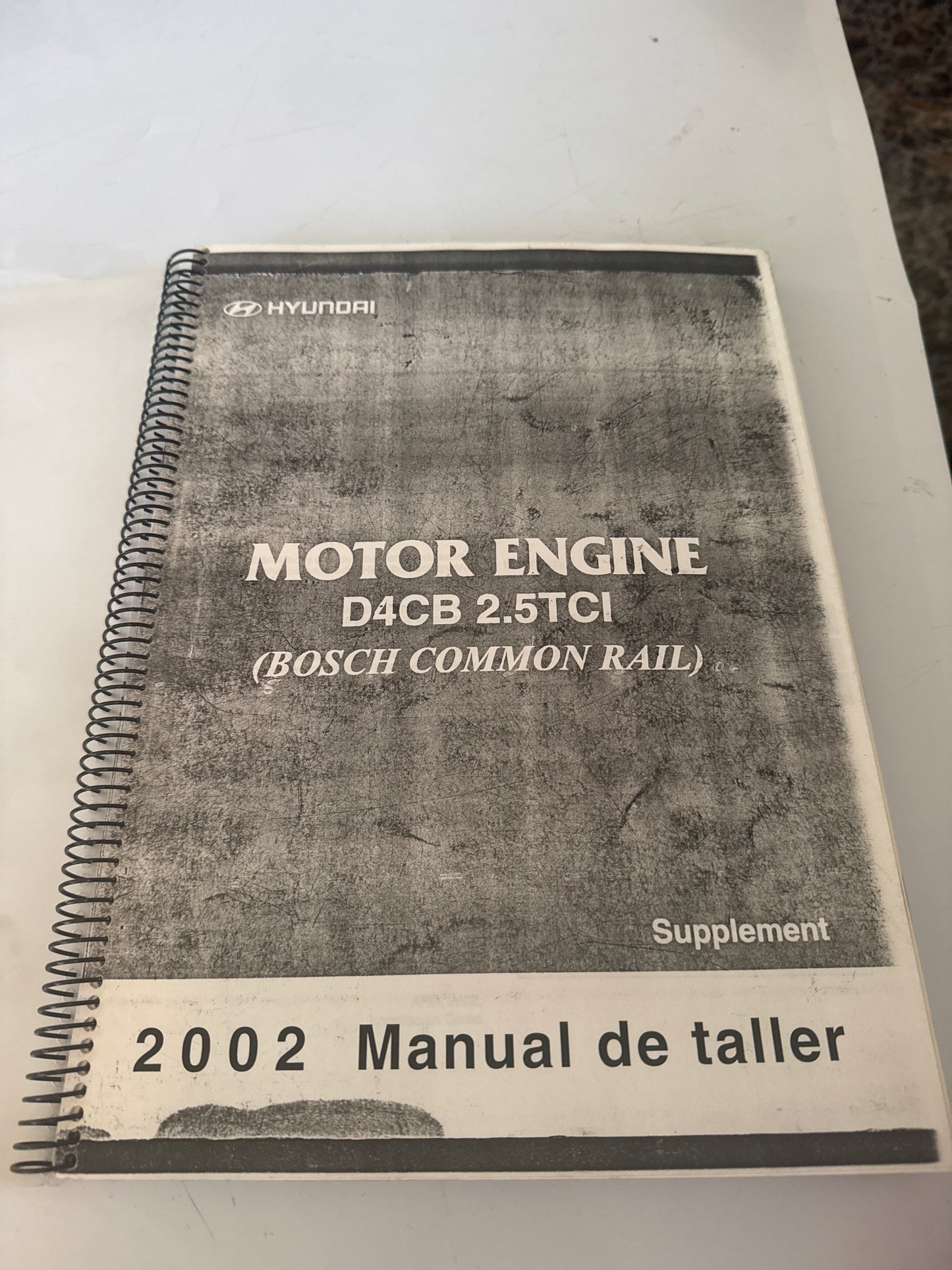 Motor engine. HUUNDAI. D4CB 2.5 TCI. (Bosch common rail). Manual de taller 2002