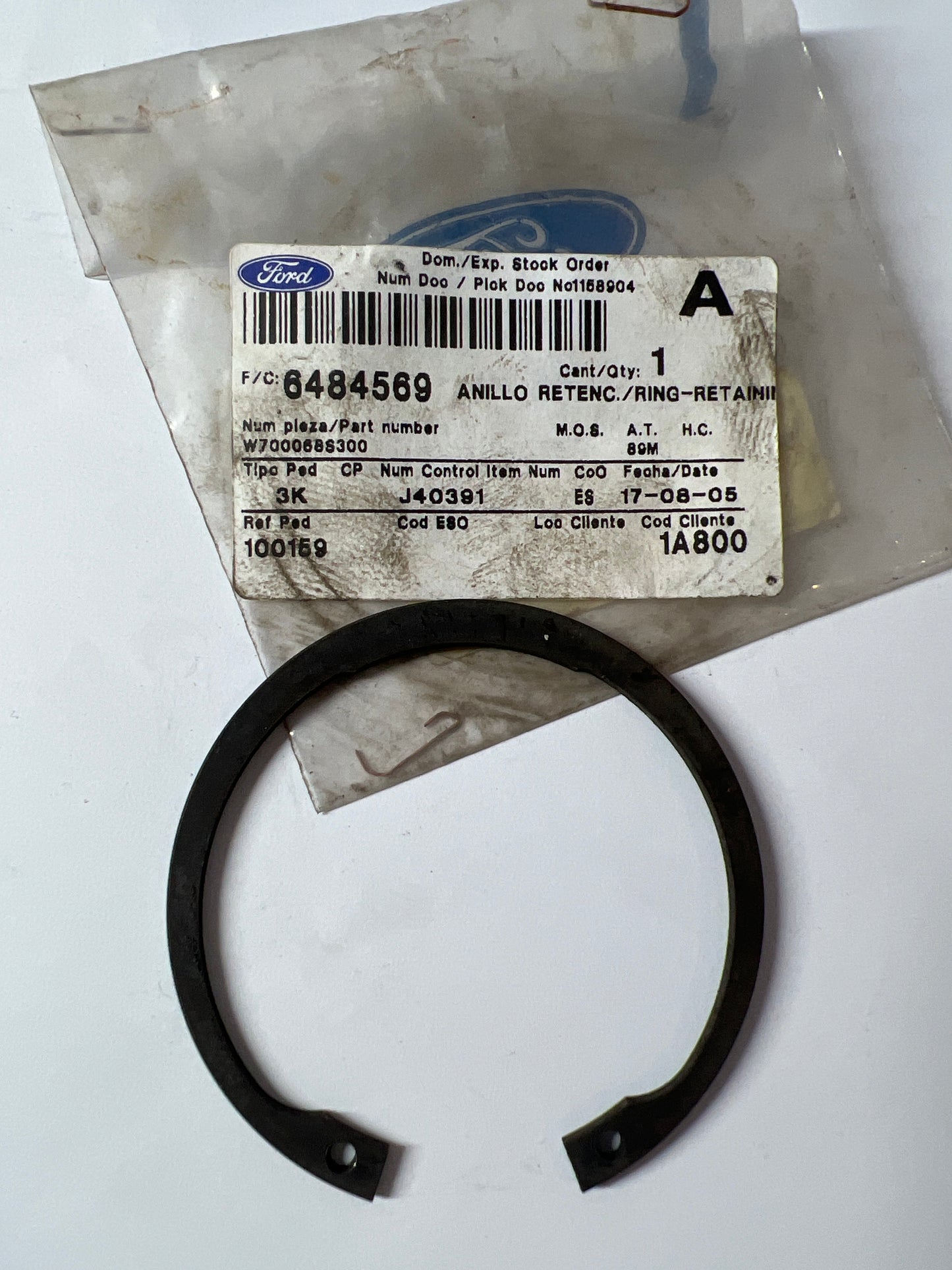 6484569, ANILLO DE RETENCIÓN, Ford