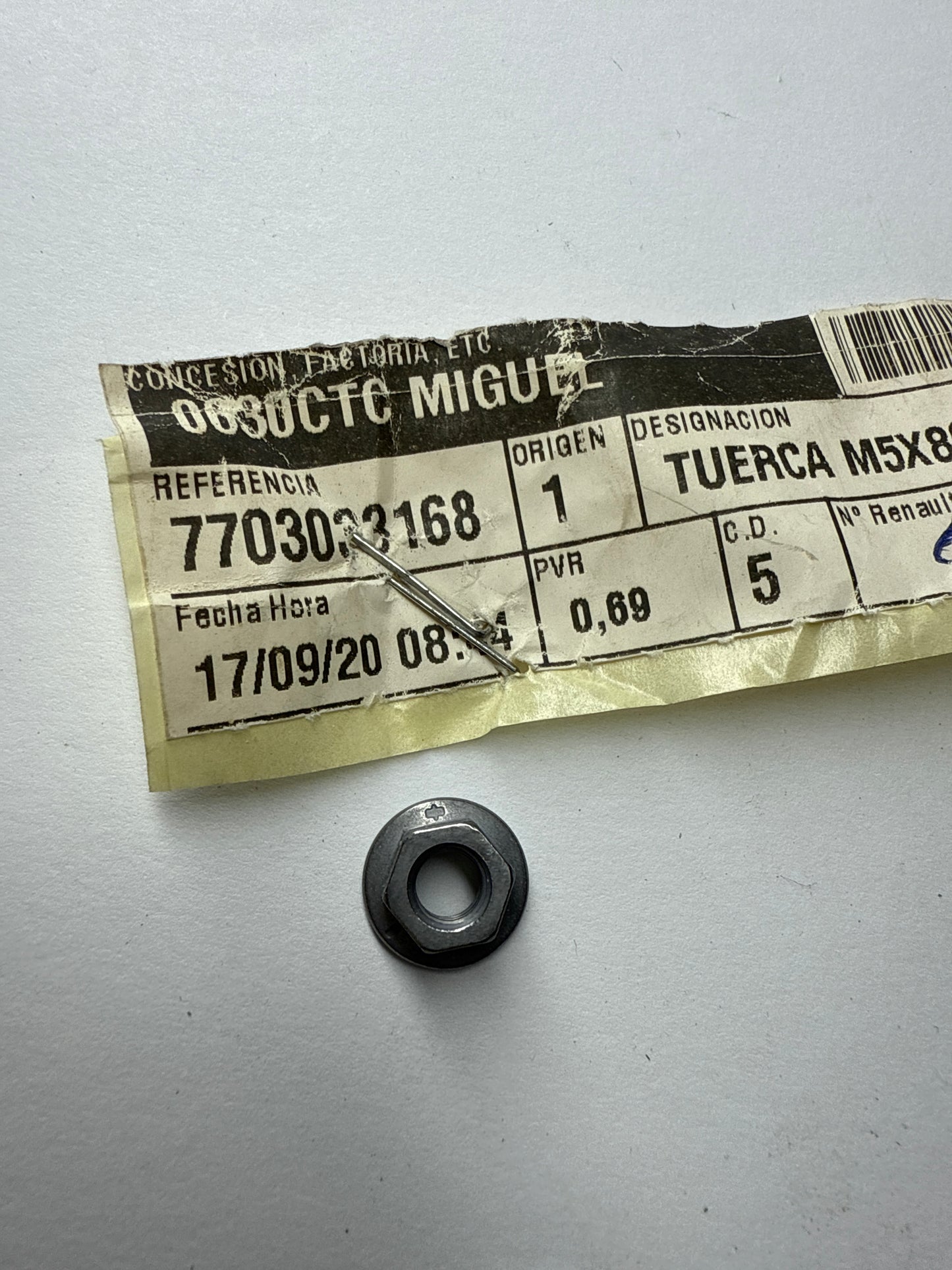 7703033161 - ALPI TUERCA H EMB - Renault