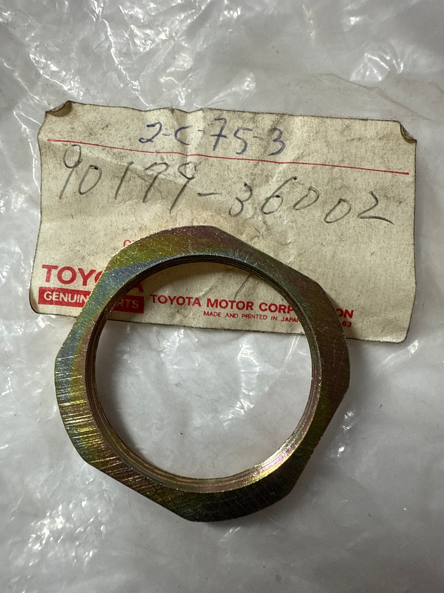 90199-36002, NUT(FOR POWER STEERING RACK GUIDE CAP), toyota