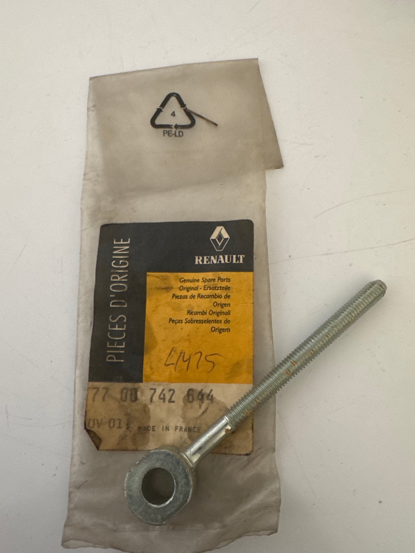 7700742644, TIRANTE ASIENTO, Renault