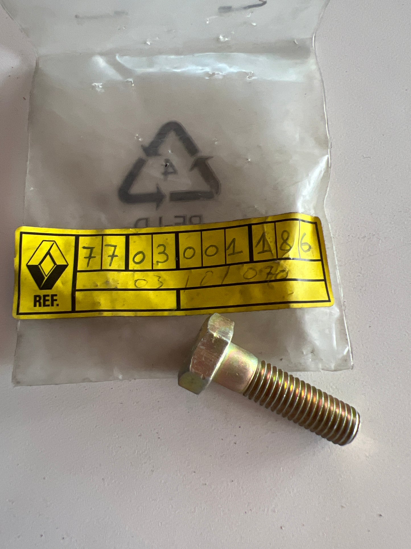 7703001186 TORNILLO HEXAGONAL RENAULT