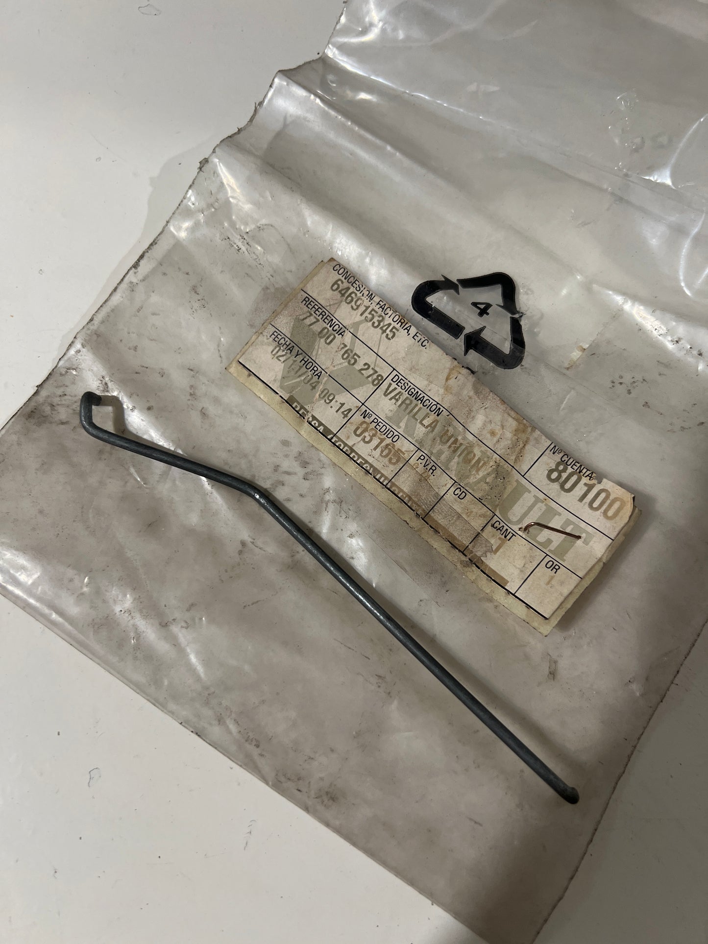 7700765278, VARILLA UNION, Renault