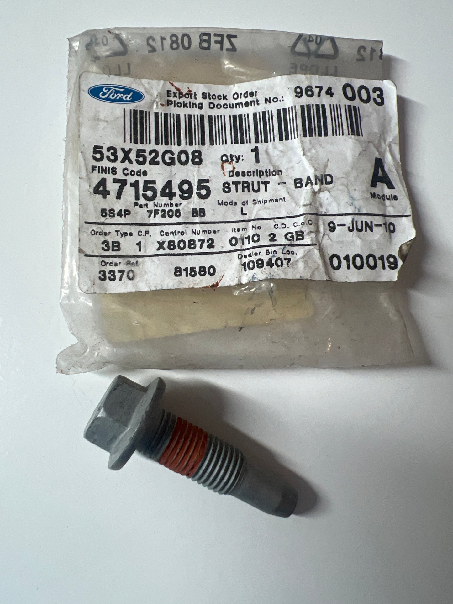 4715495, SOPORTE - BANDA DE SOBREMARCHA, Ford