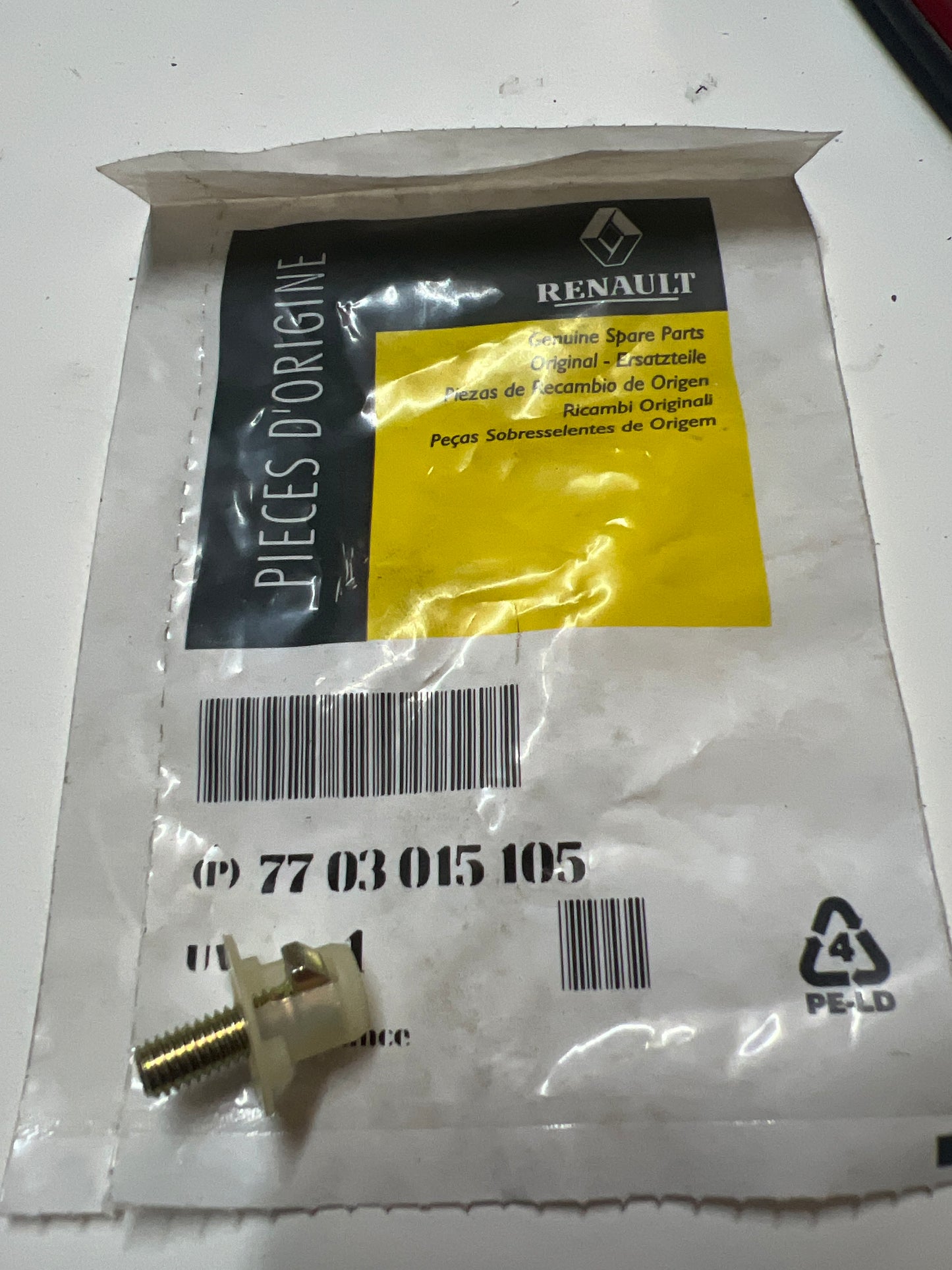 7703015105 TORNILLO DE FIJACIÓN RENAULT