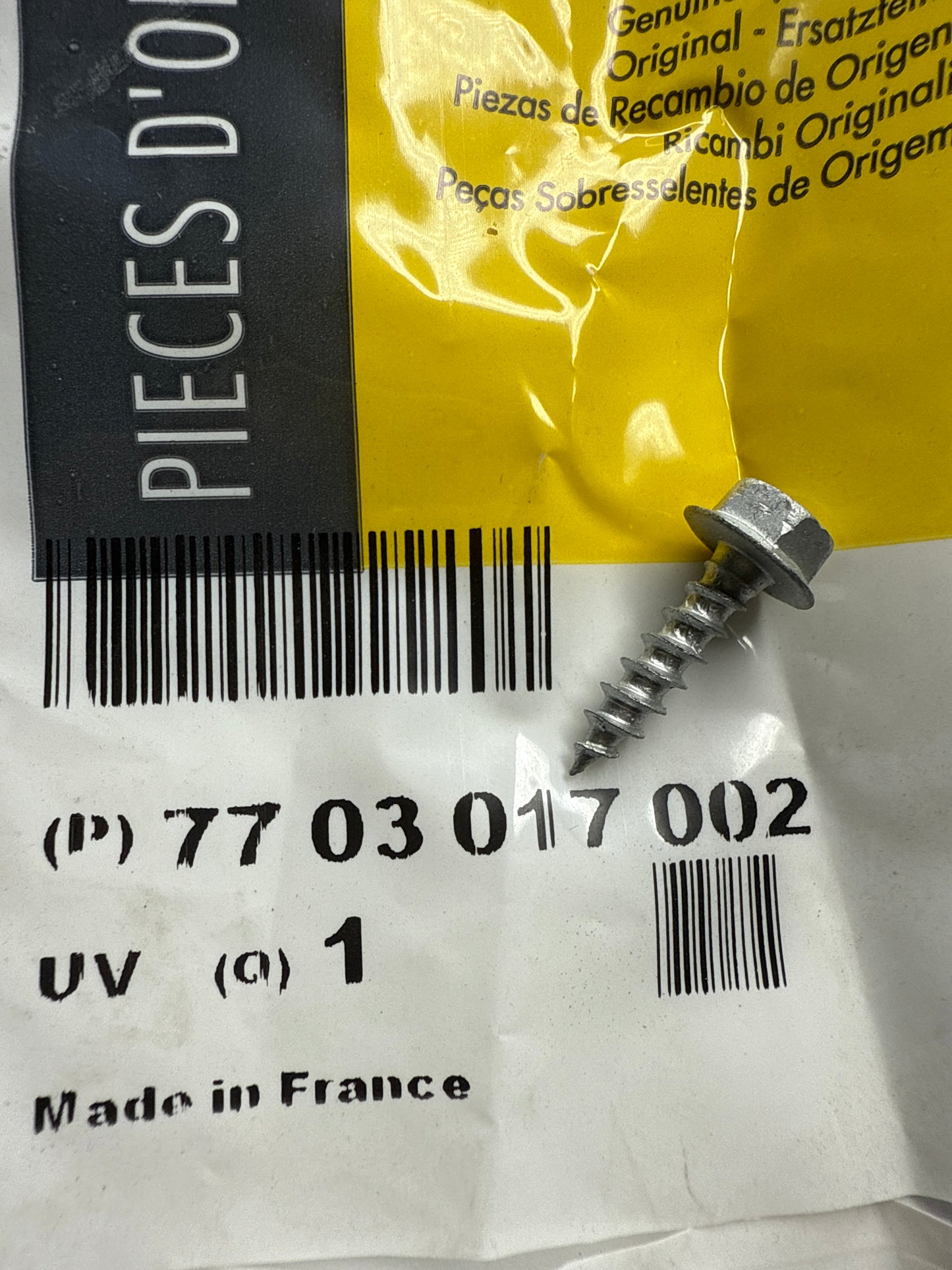 7703017002 - TORNILLO - Renault