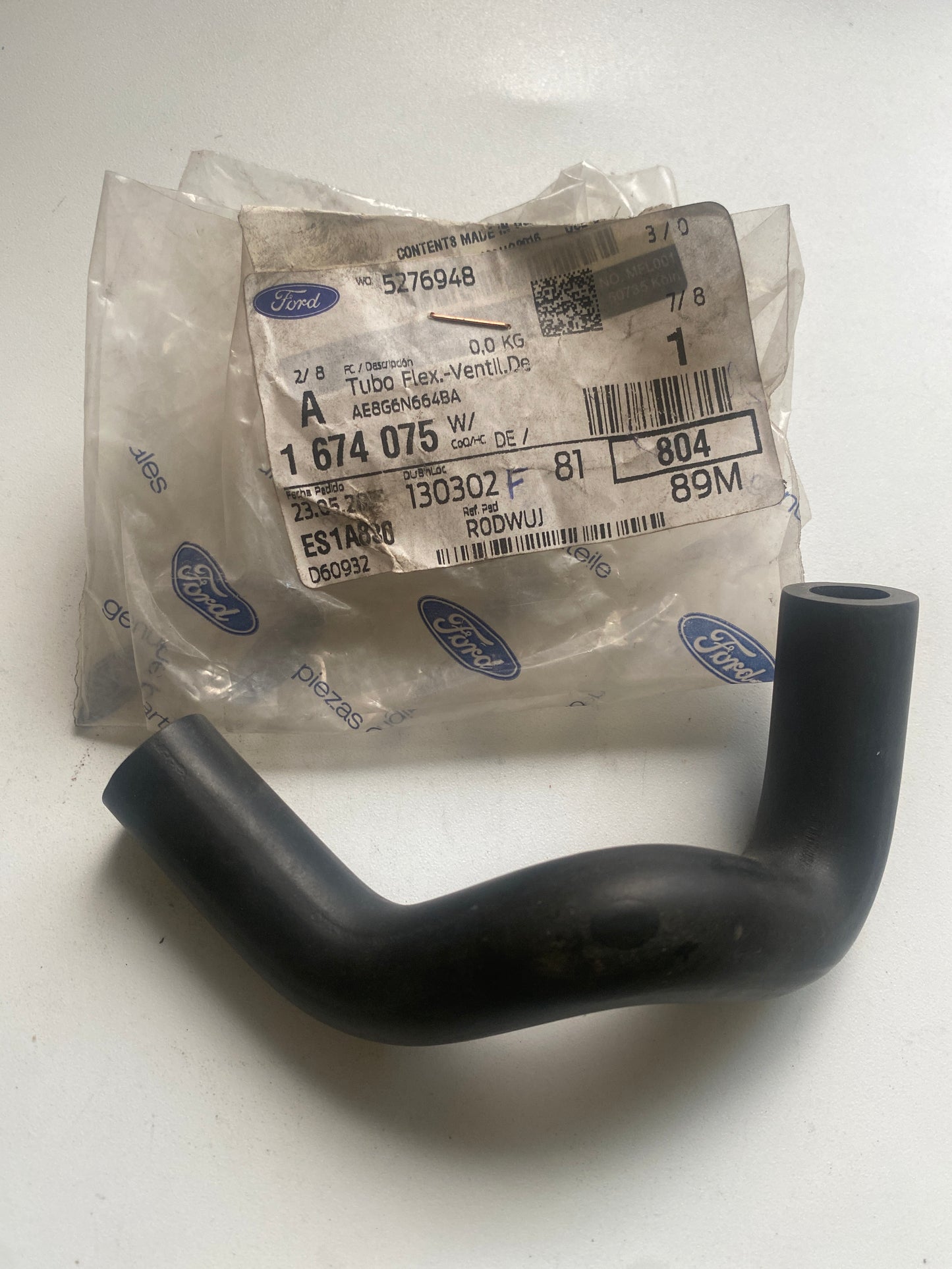 1674075, TUBO - VENTILACAO DA CAMB, Ford