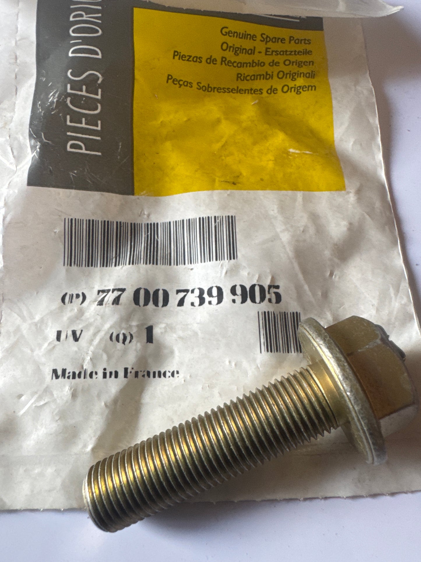 7700739905, TORNI M12X125X45, Renault