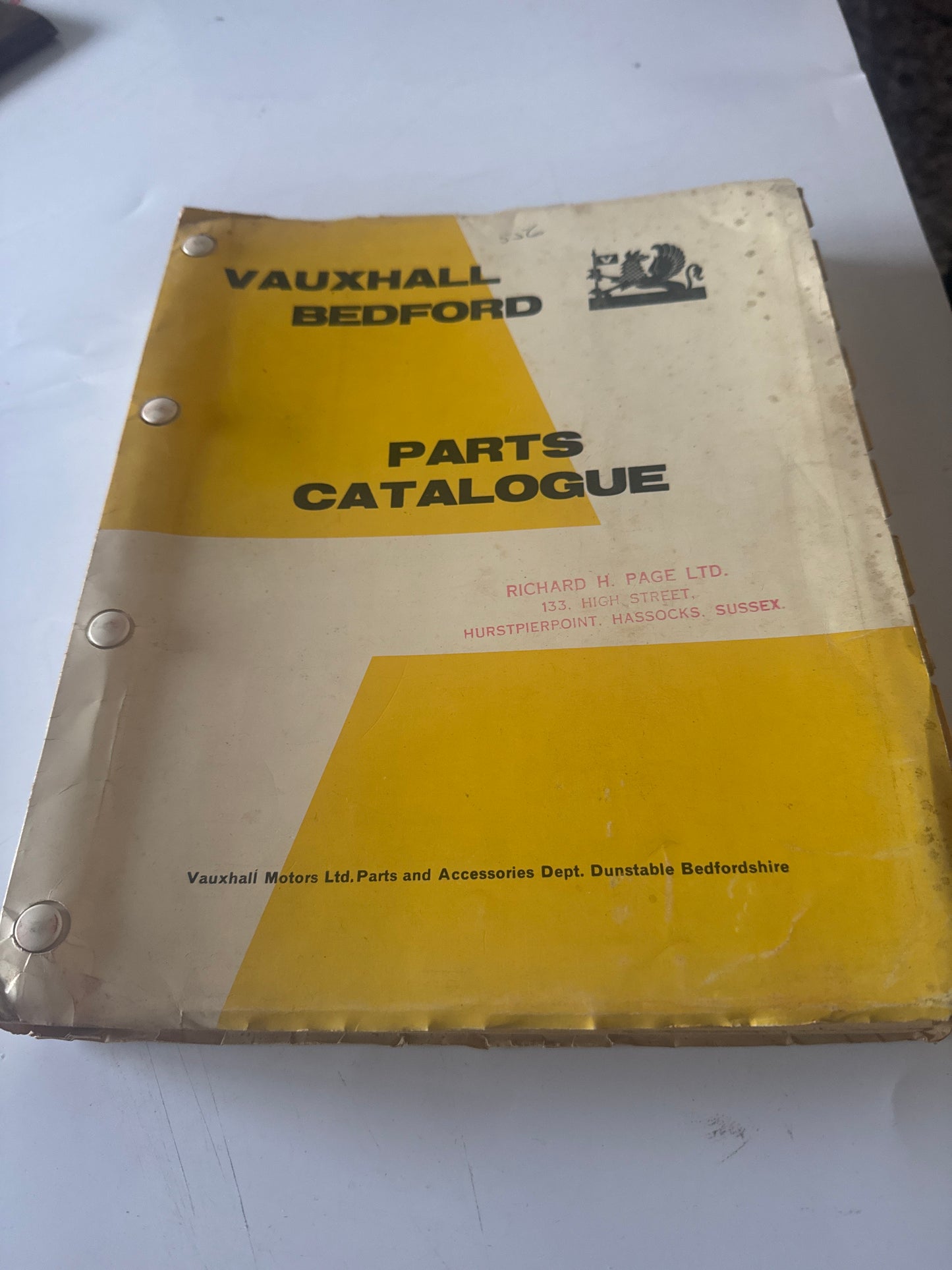 Vauxhall Bedford. Catálogo de piezas.