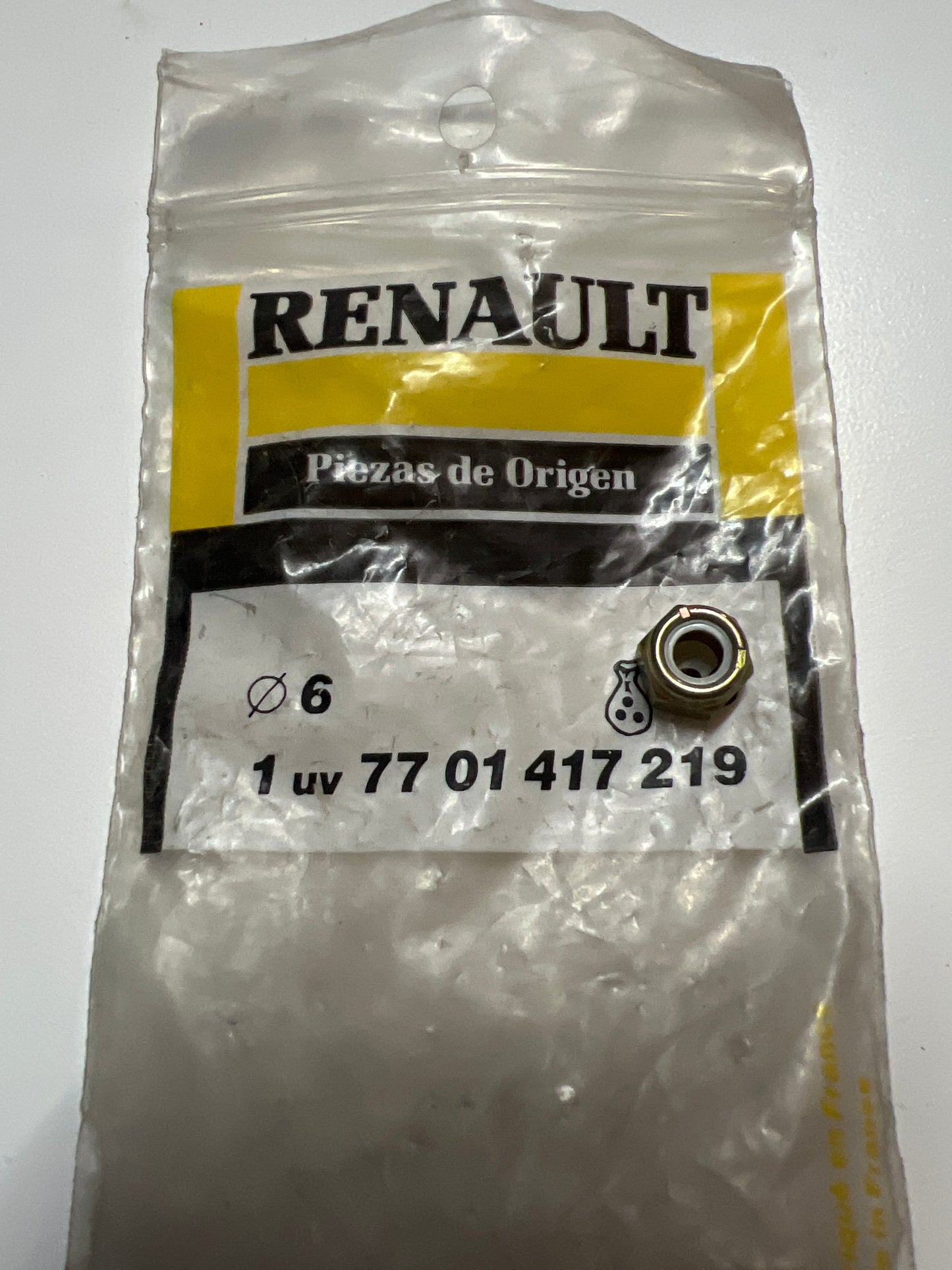 7701417219 TUERCA AUTOBLOCANTE M6 RENAULT