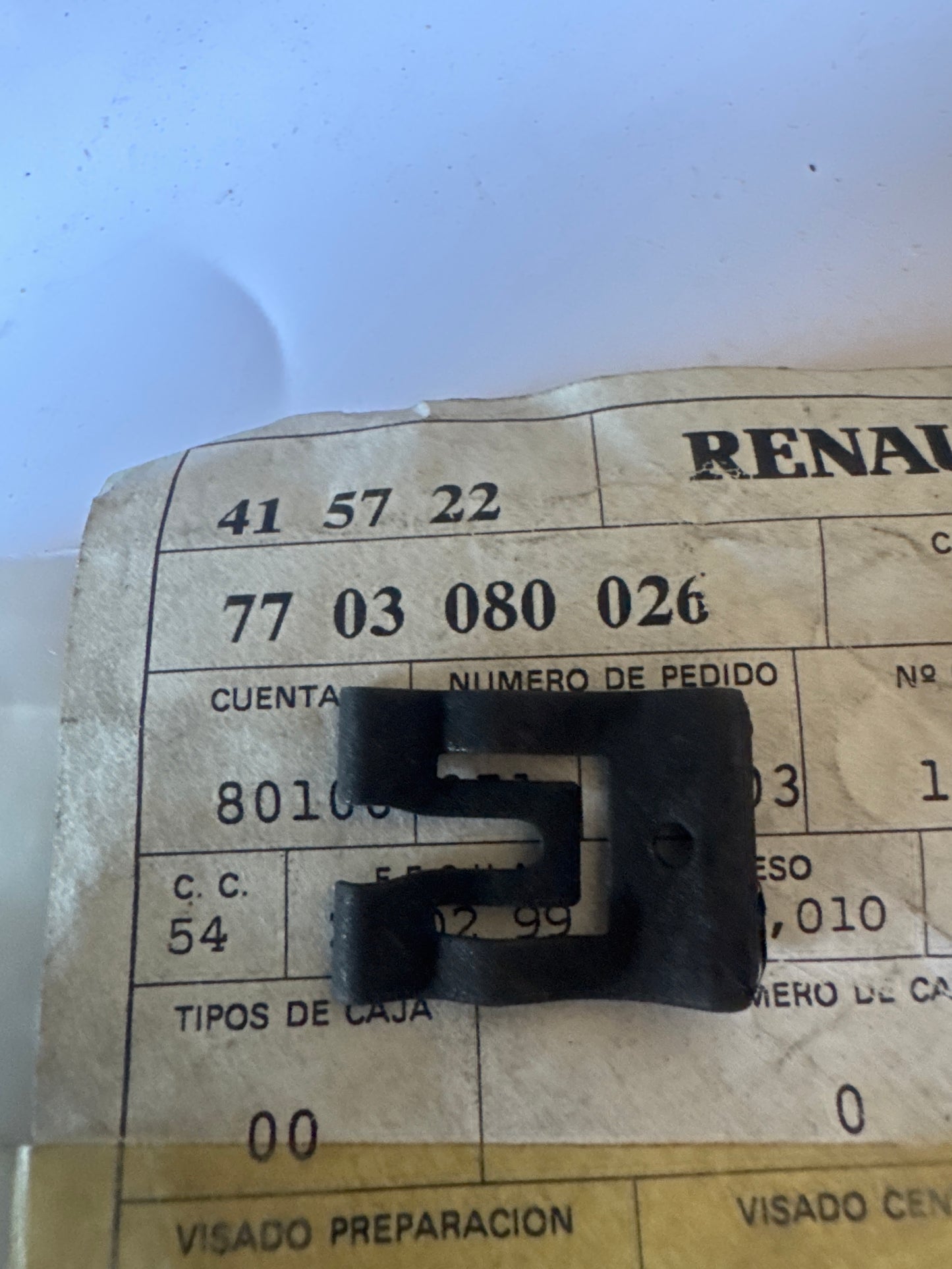 7703080026, CLIP, Renault