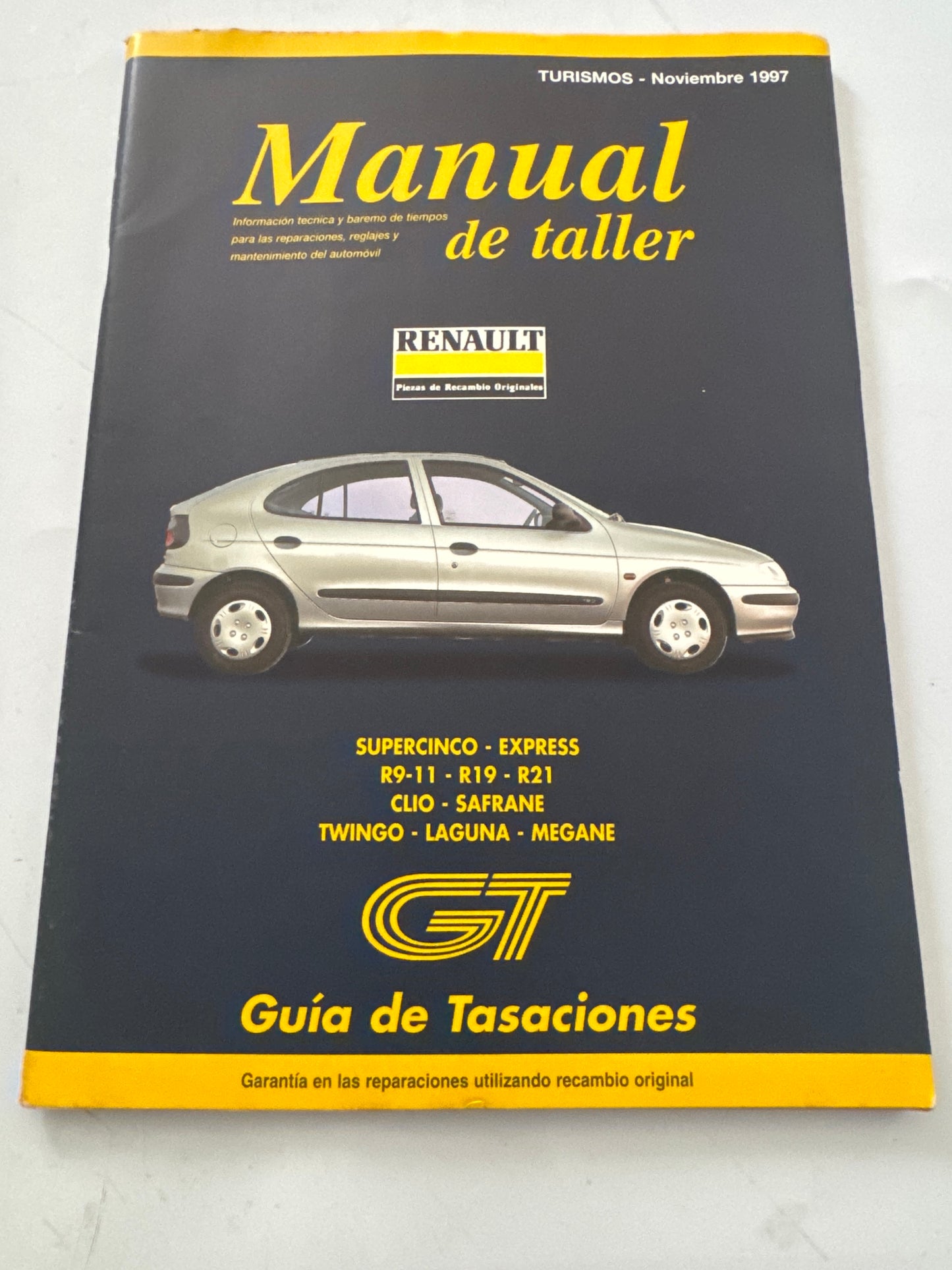 Guia de Tasaciones Renault Manual de Taller Noviembre 1997,