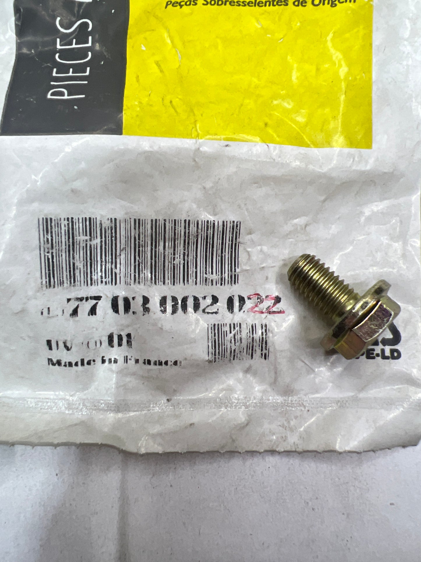 7703002022 TRN C/BASE M8X125 RENAULT
