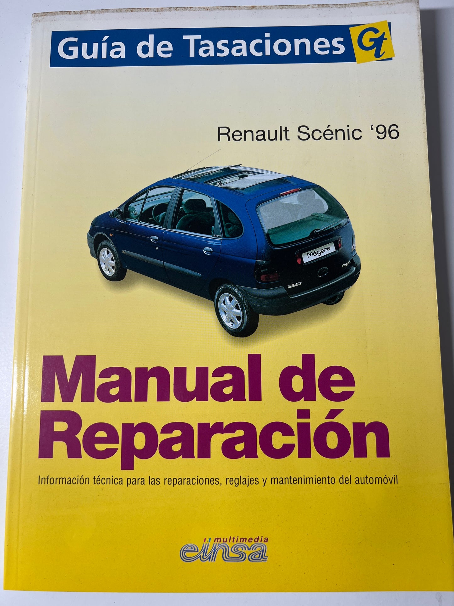 Guía de tasaciones Renault scénic 96, manual de reparaciones, información técnica para la reparaciones reglajes y mantenimientos de automóvil.