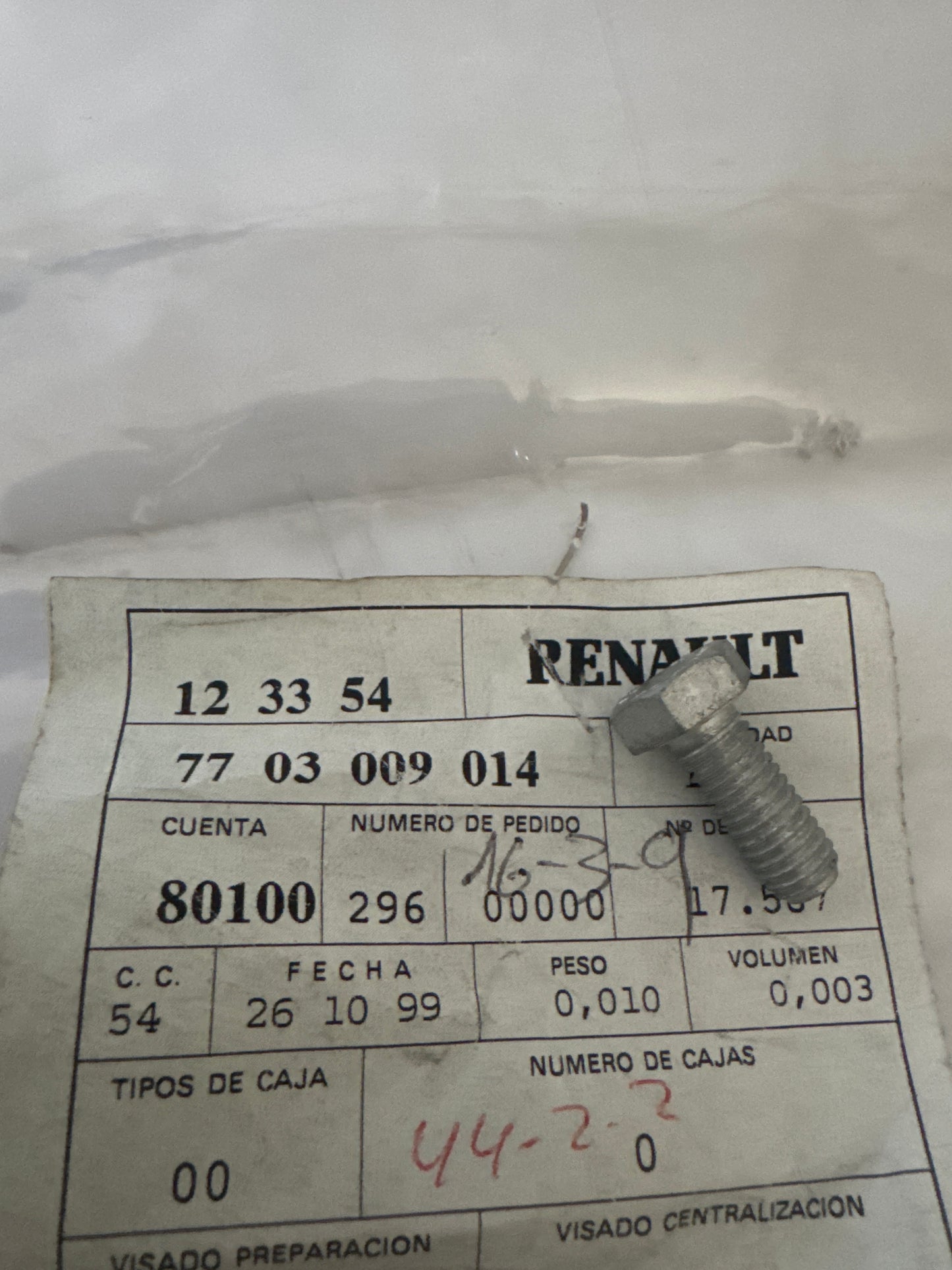 7703009014, TORNILLO, Renault