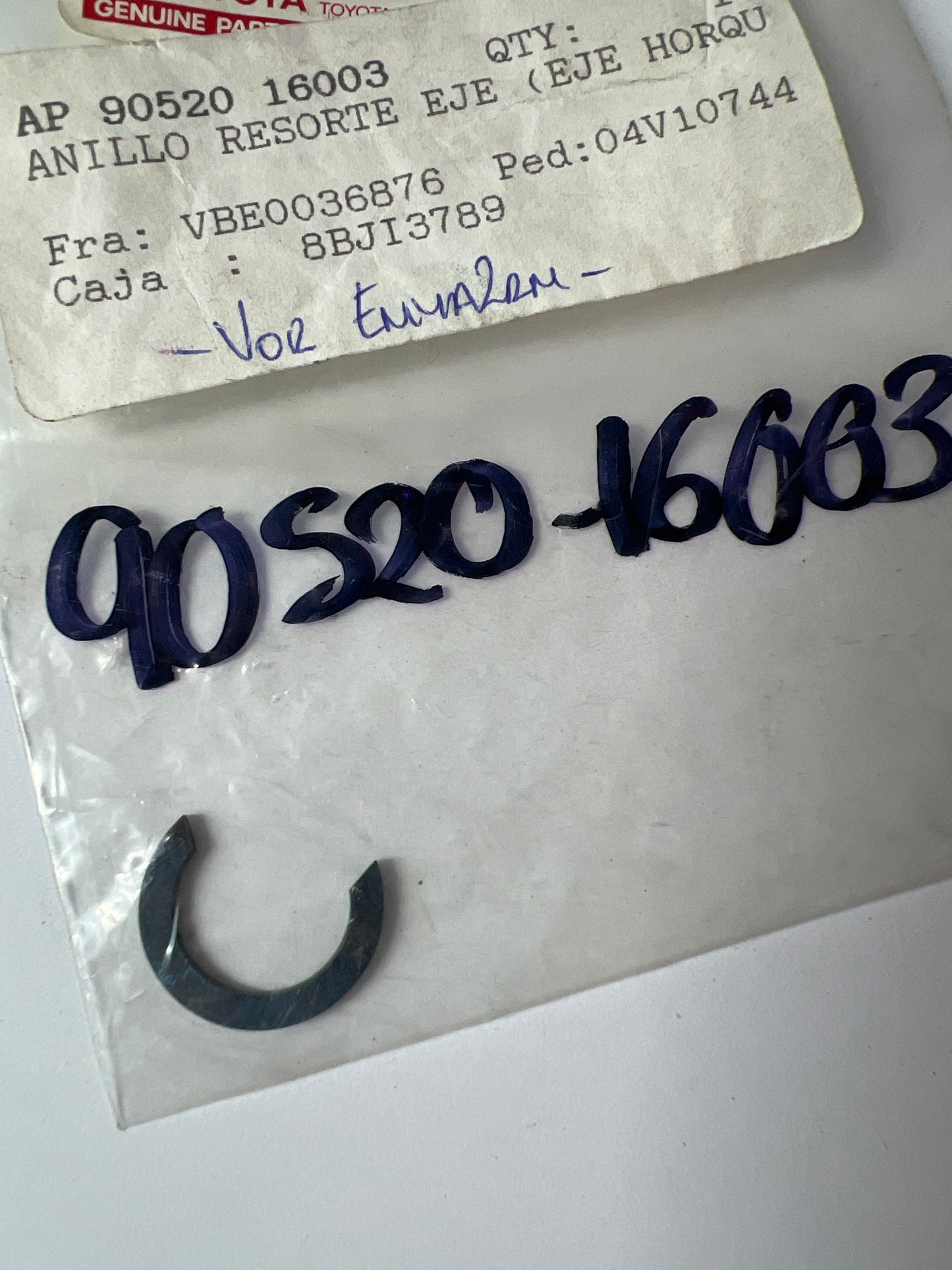 90520-16003, 90520-16003 GEAR SHIFT FORK & LEVER SHAFT (MTM), toyota, Toyota - Lexus