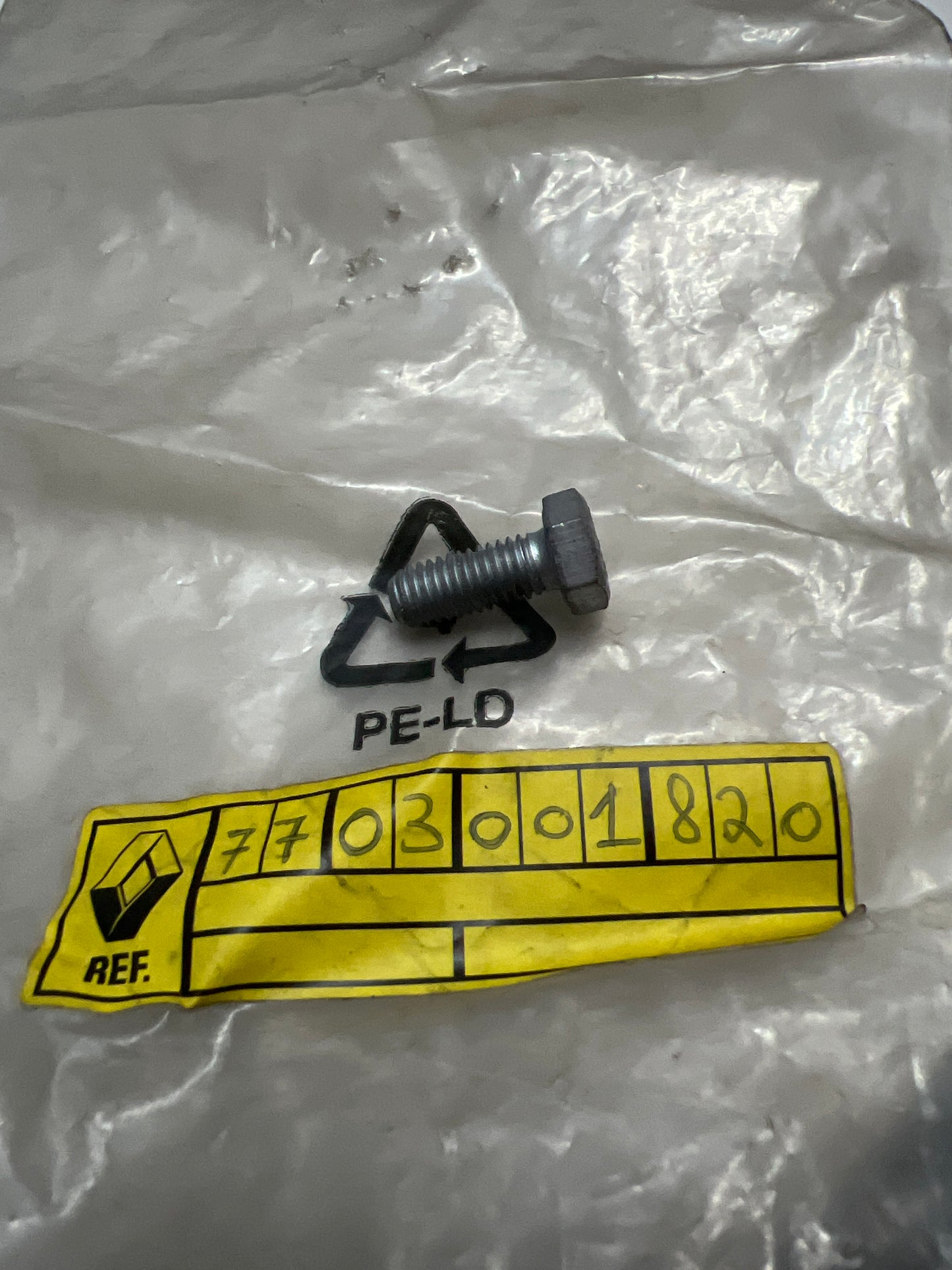 7703001820 TORNILLO HEXAGONAL RENAULT
