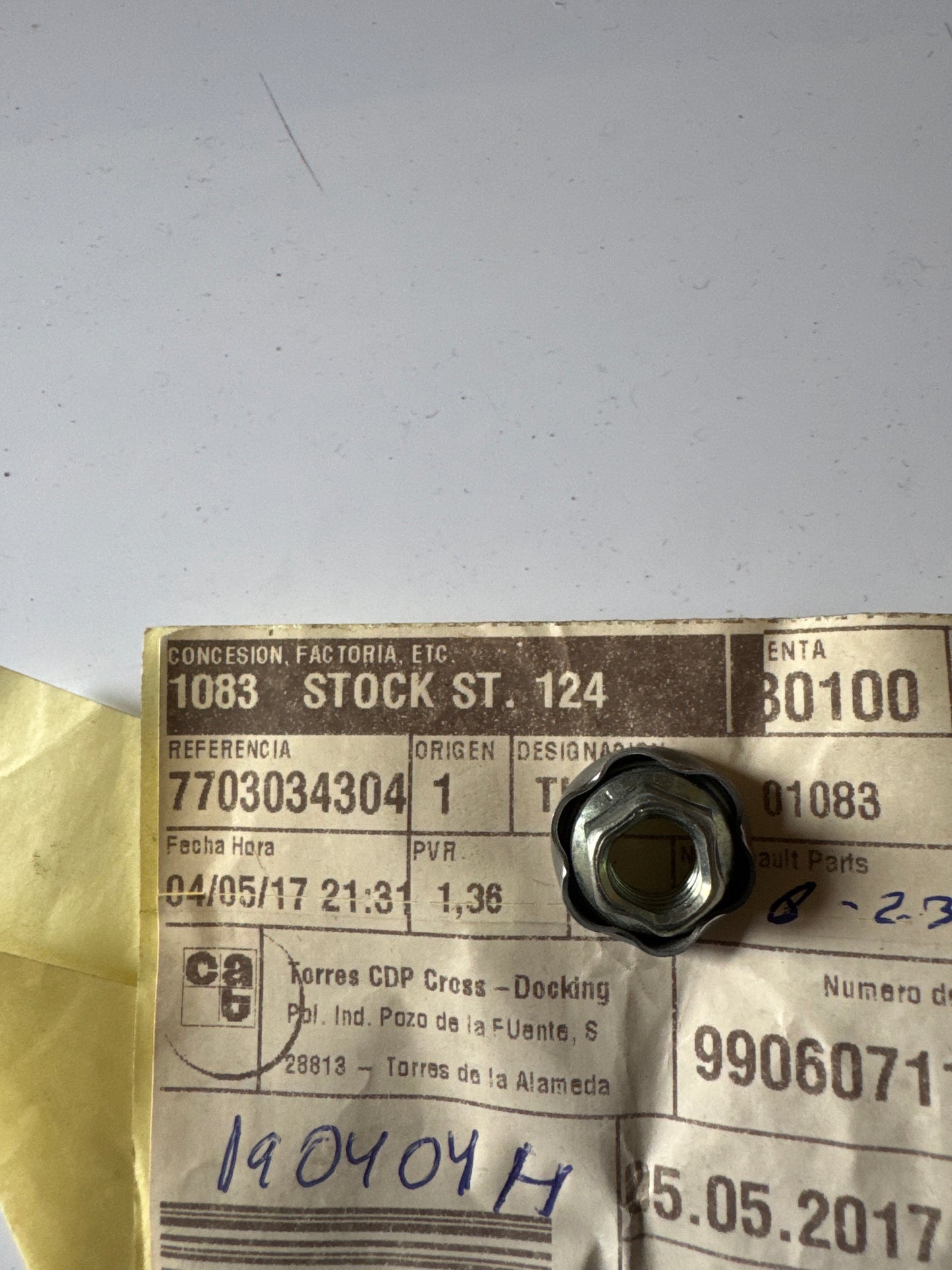 7703034304, TUERCA, Renault