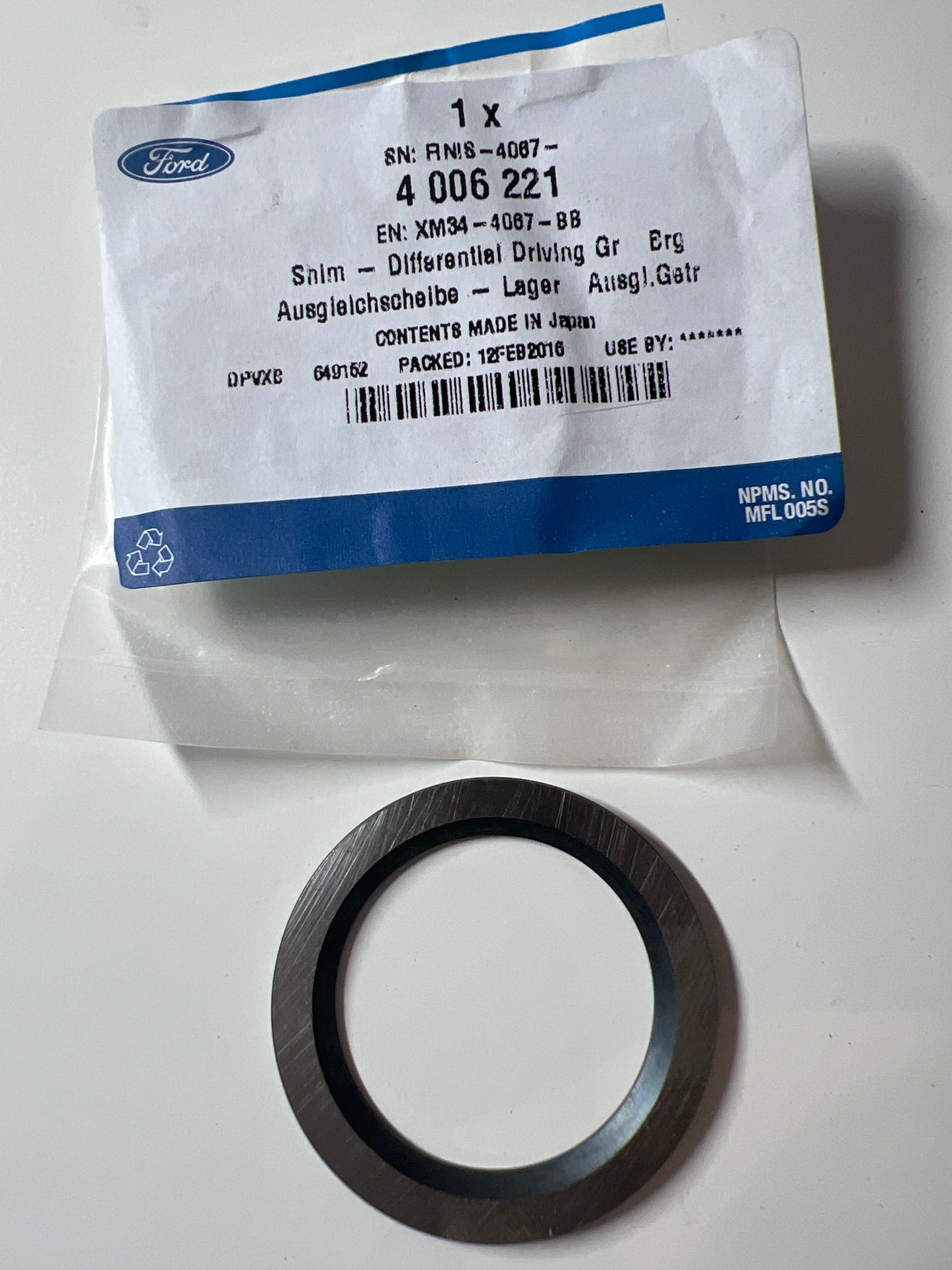 4006221, CALZO-SOPORTE PIÑÓN MOT.DIFERENCIAL, Ford