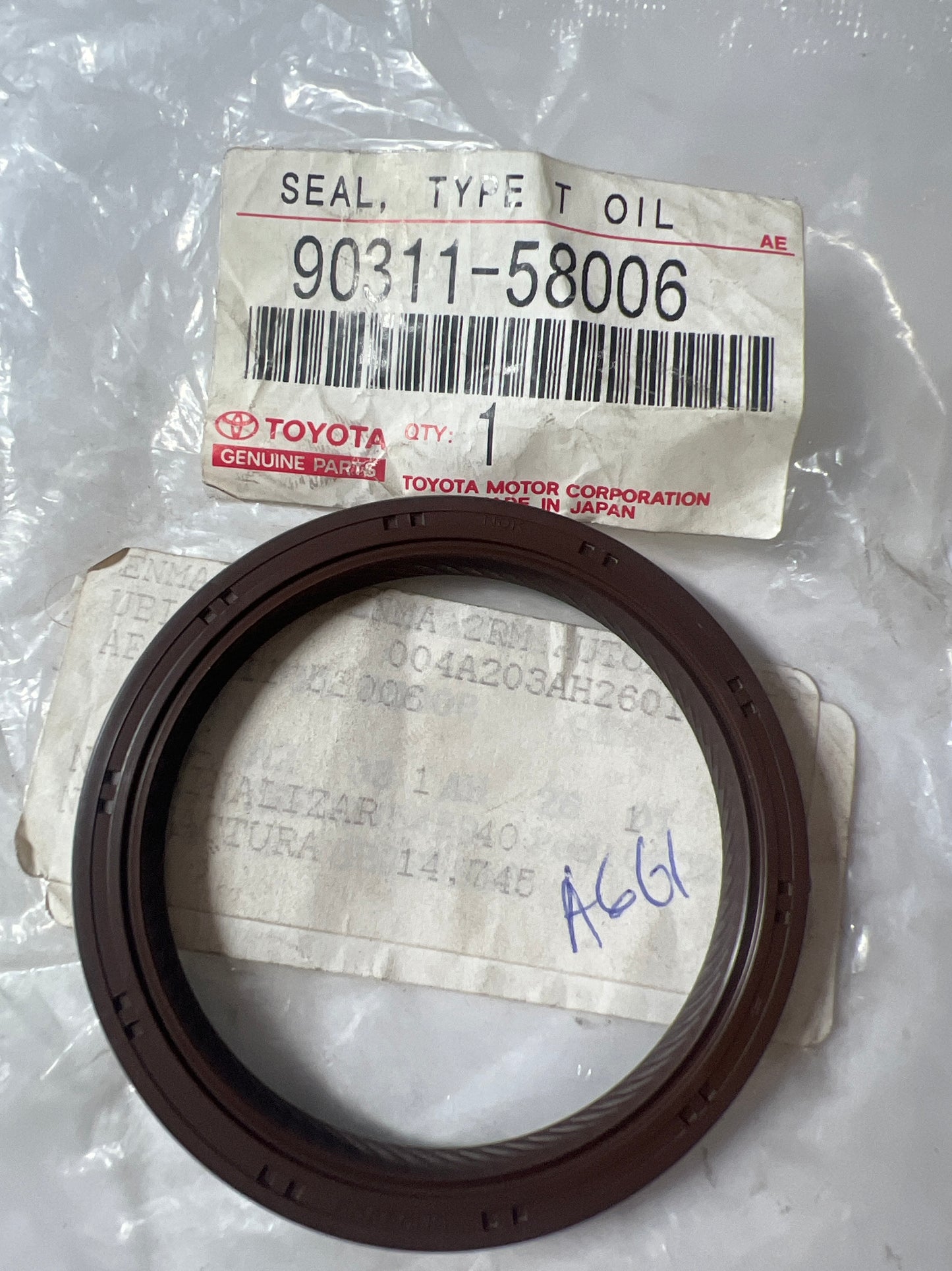 90311-58006 TIMING GEAR COVER & REAR END PLATE, toyota