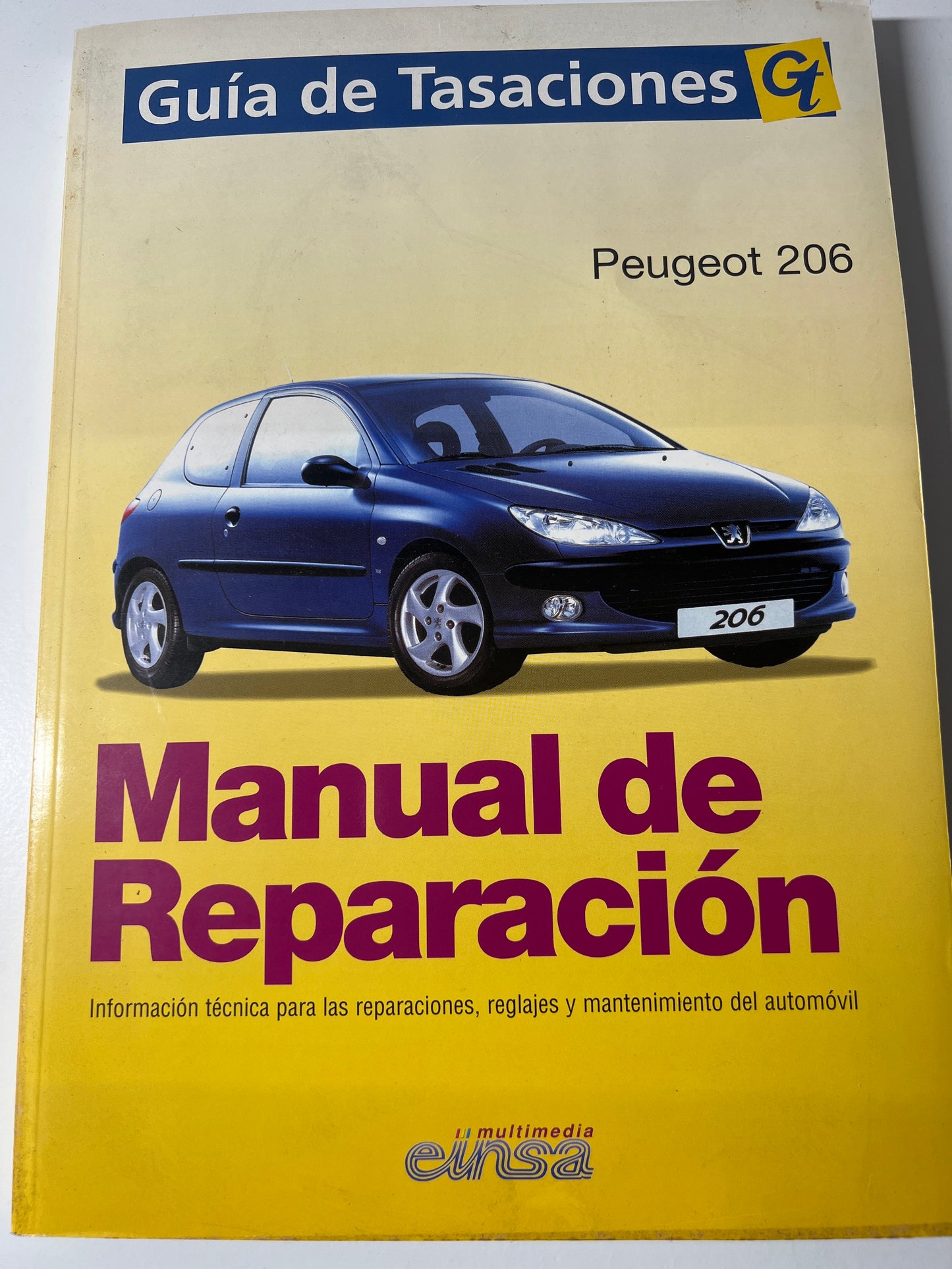 Guía de tasaciones Peugeot 206 manual de reparación, información técnica para reparaciones, reglajes y mantenimientos del automóvil.