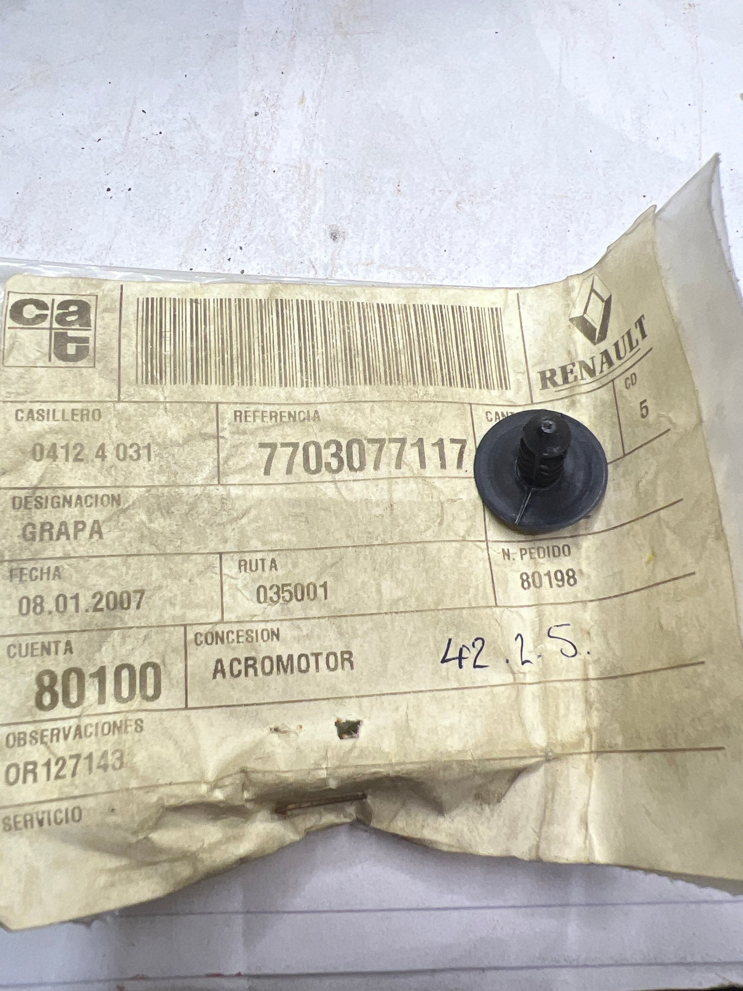 7703077117 GRAPA 6.5 RENAULT