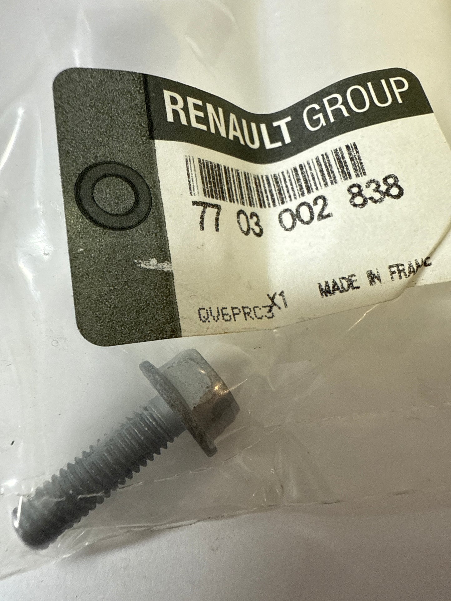 7703002838 - TORNILLO M6X1 - Renault
