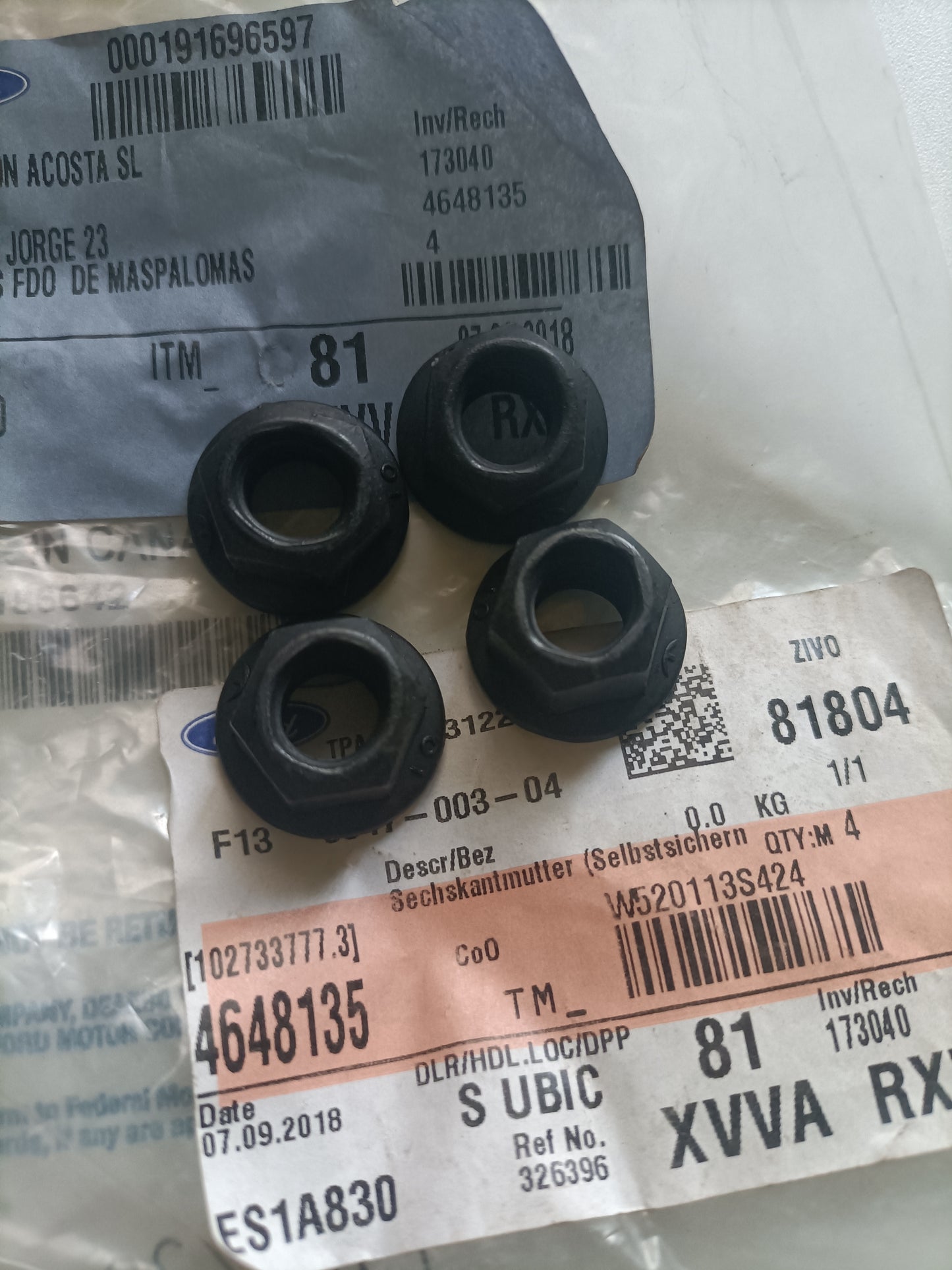 4648135, PORCA HEXAGONAL TRANC. AUTOMATICA, Ford