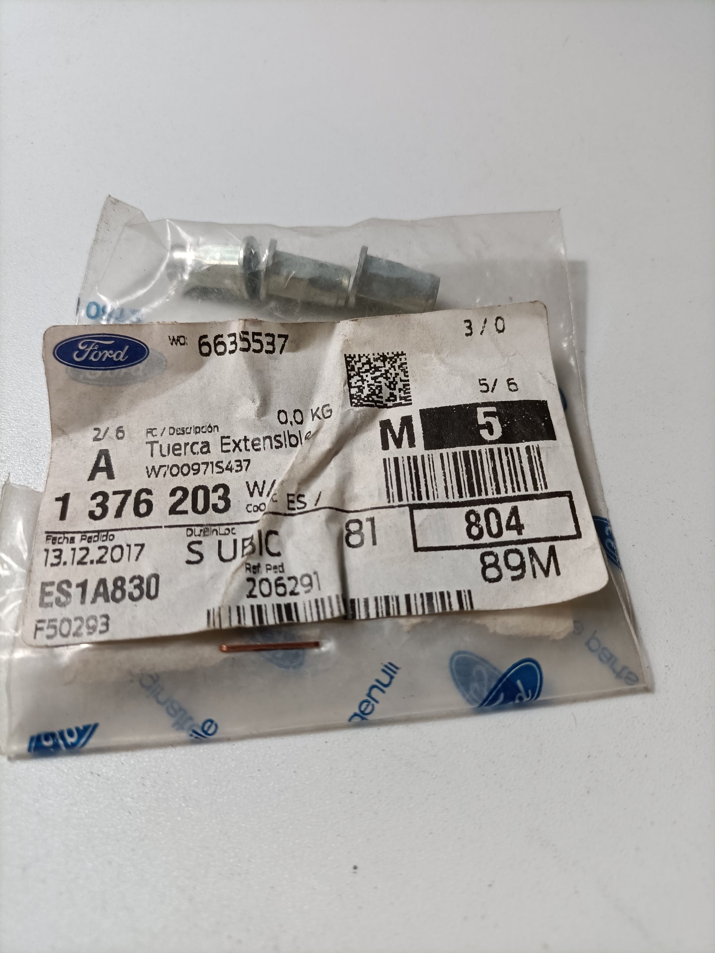 1376203, PORCA DE EXPANSAO, Ford