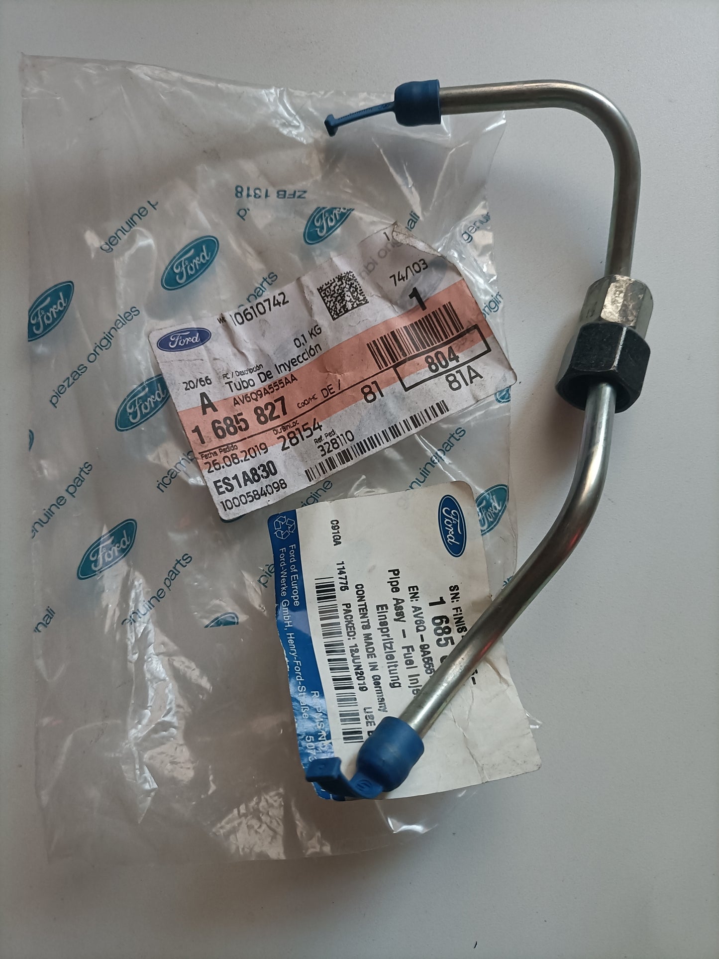 1685827, TUBO DE INJECCAO DE COMBU, Ford