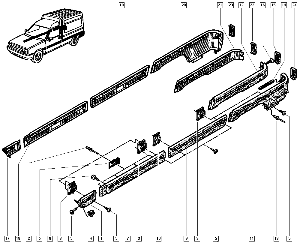 7703081153 Clip, tapacubos RENAULT
