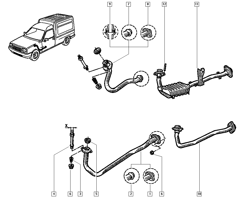 7700438432 Suspensión, escape RENAULT